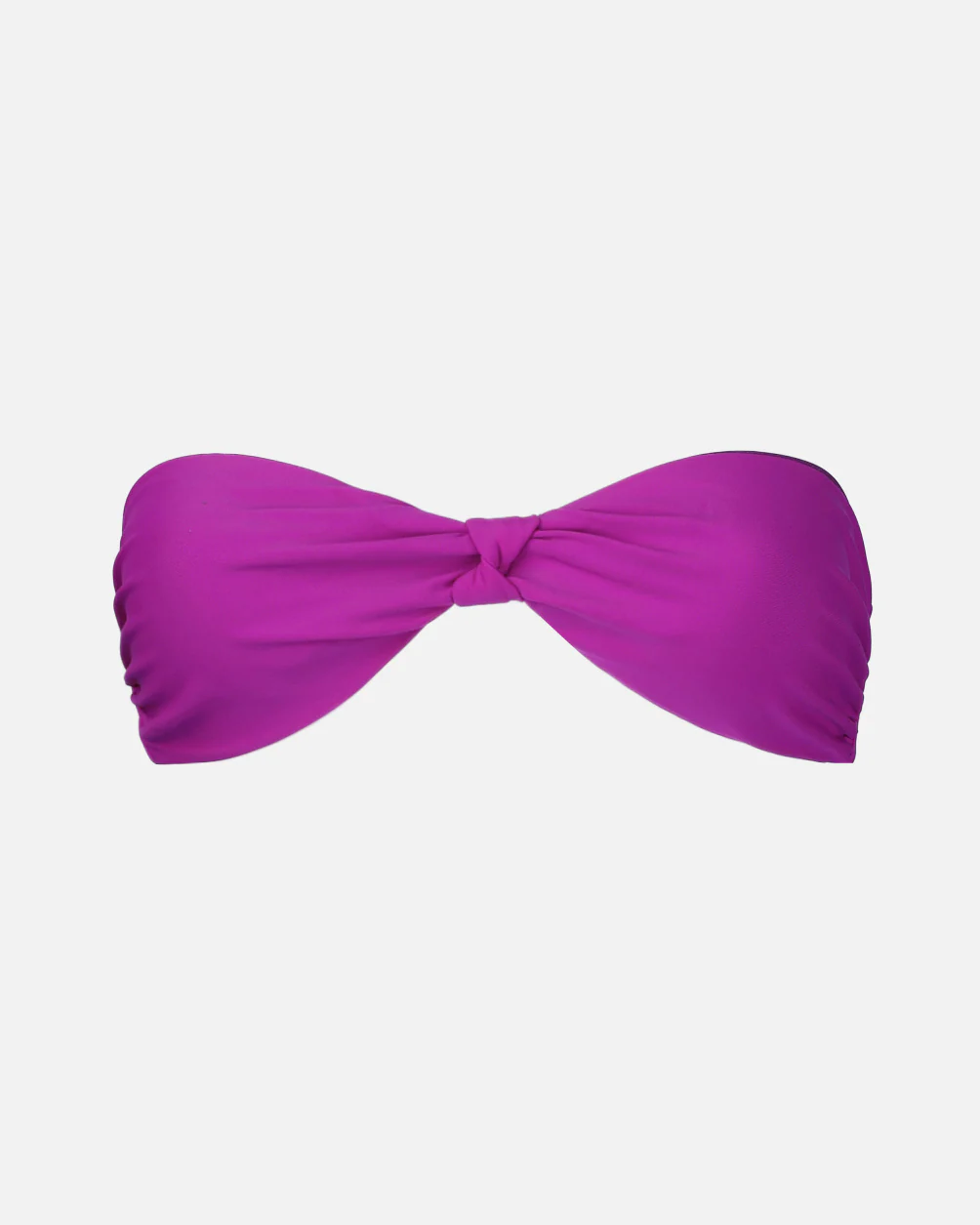Muna Purple Bandeau Knot Detail Bikini Top - Image 3