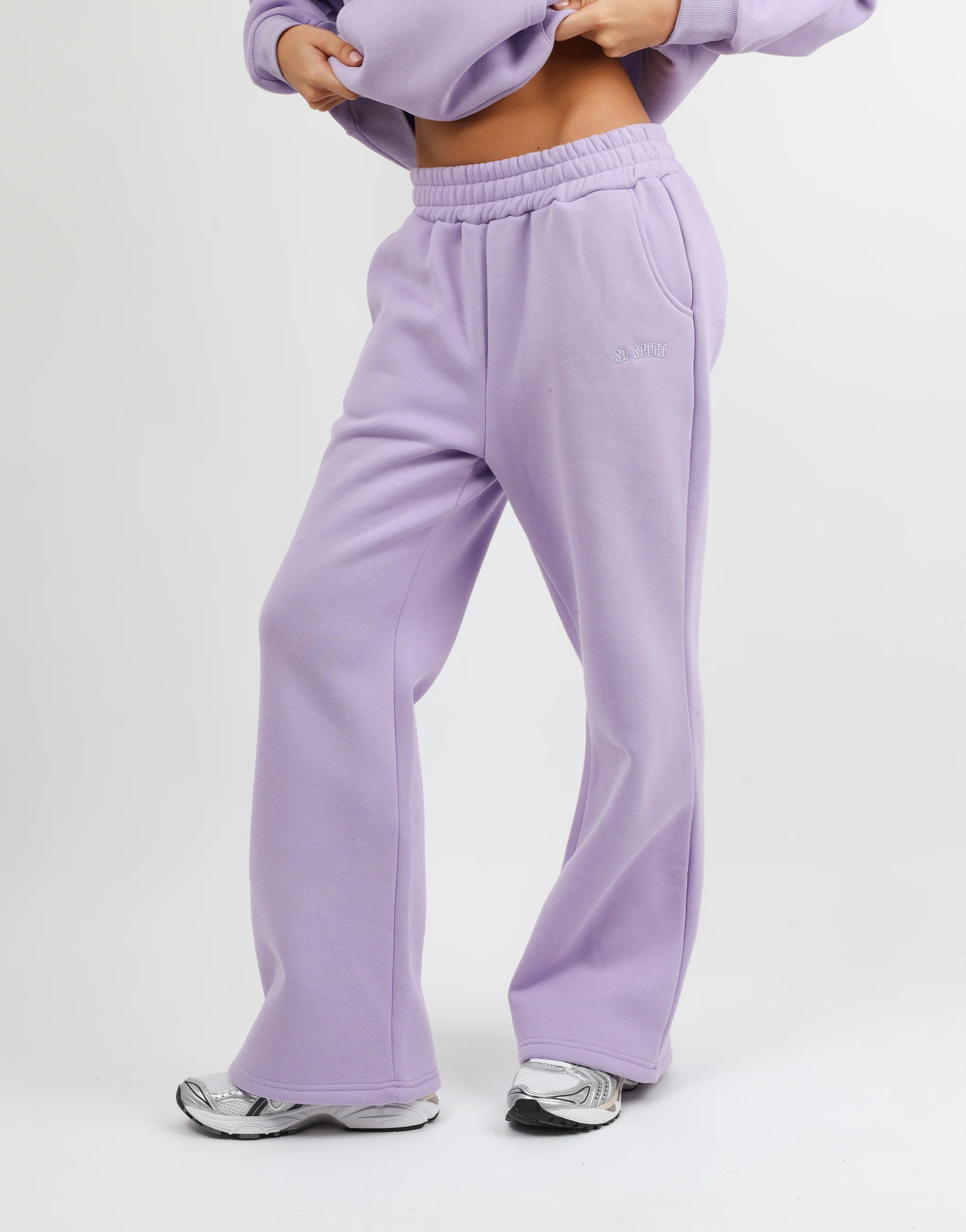 Myla Simmi Studios SL Sport Flared Joggers in Lilac - Image 3