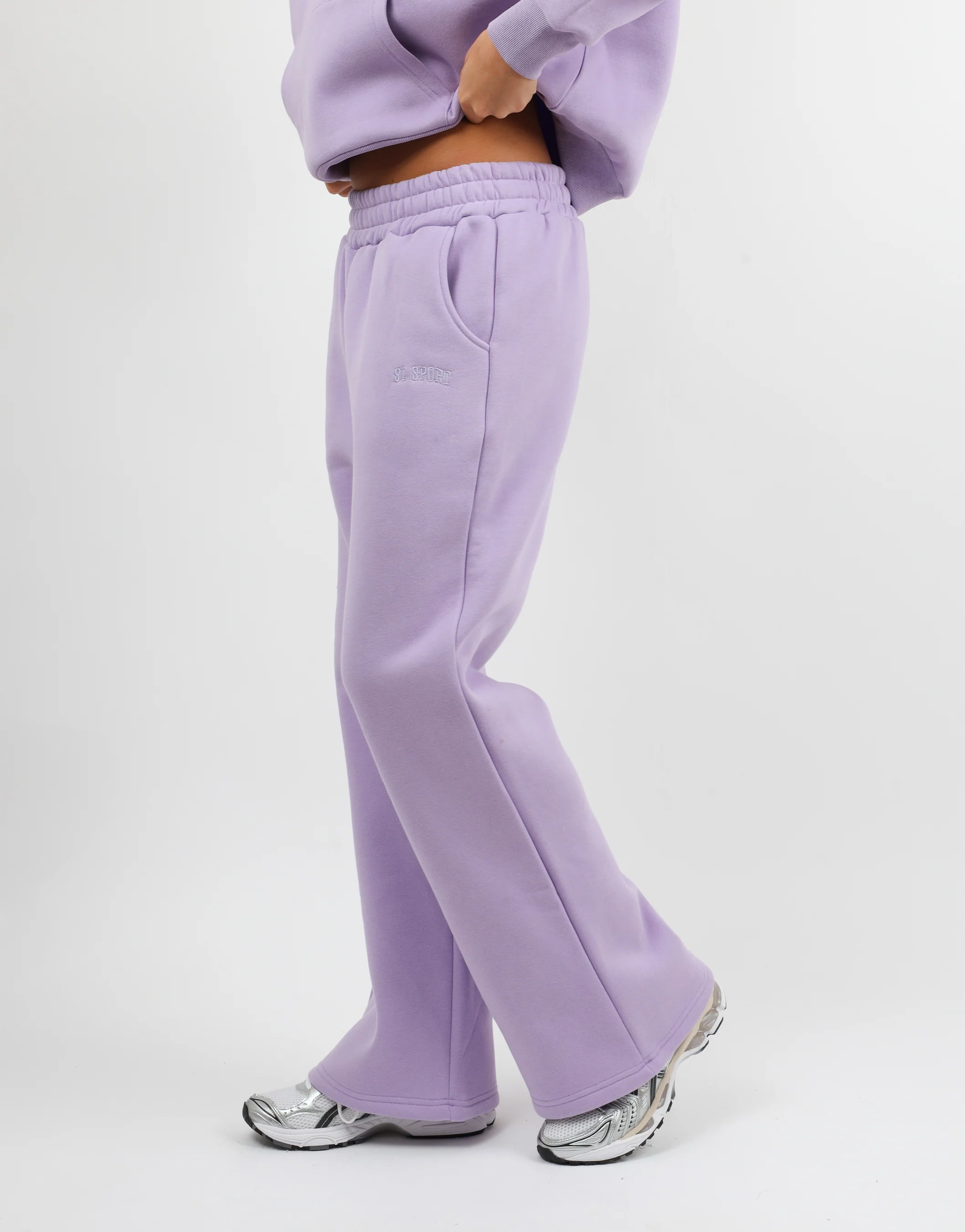 Myla Simmi Studios SL Sport Flared Joggers in Lilac - Image 4