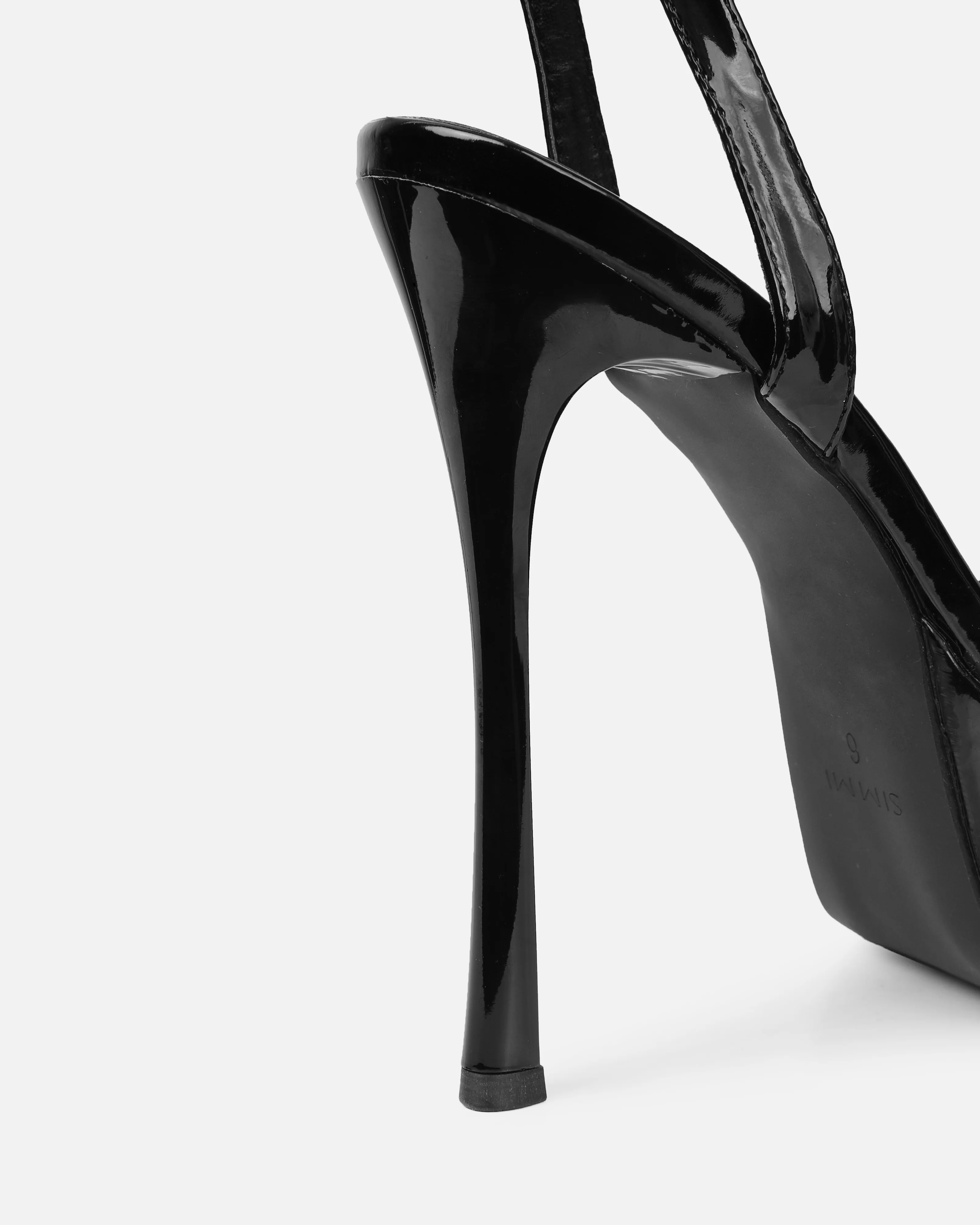 Nalai Black Patent Platform Heeled Sandals - Image 3