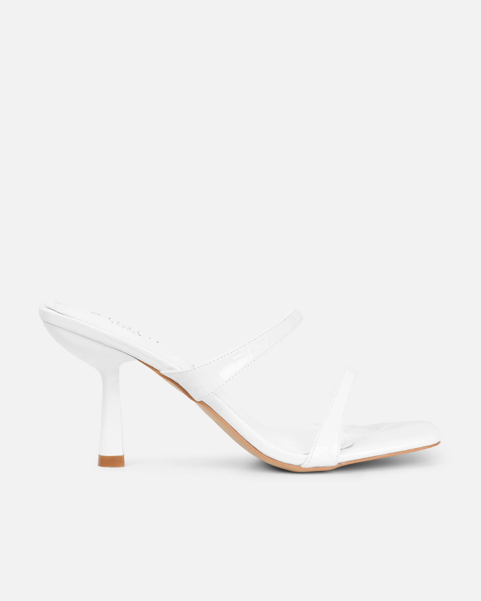 Natori White Patent Croc Mid Heeled Sandals - Image 2