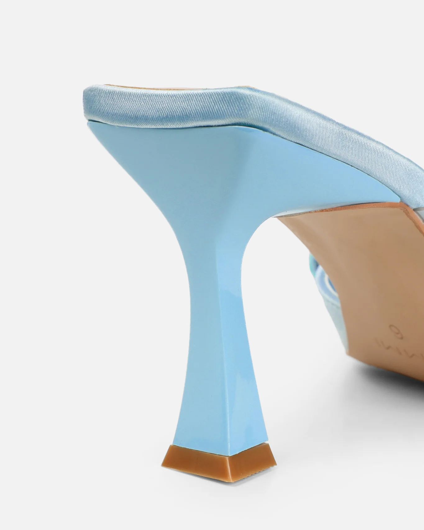 Navina Blue Satin Diamante Bow Sandals - Image 3