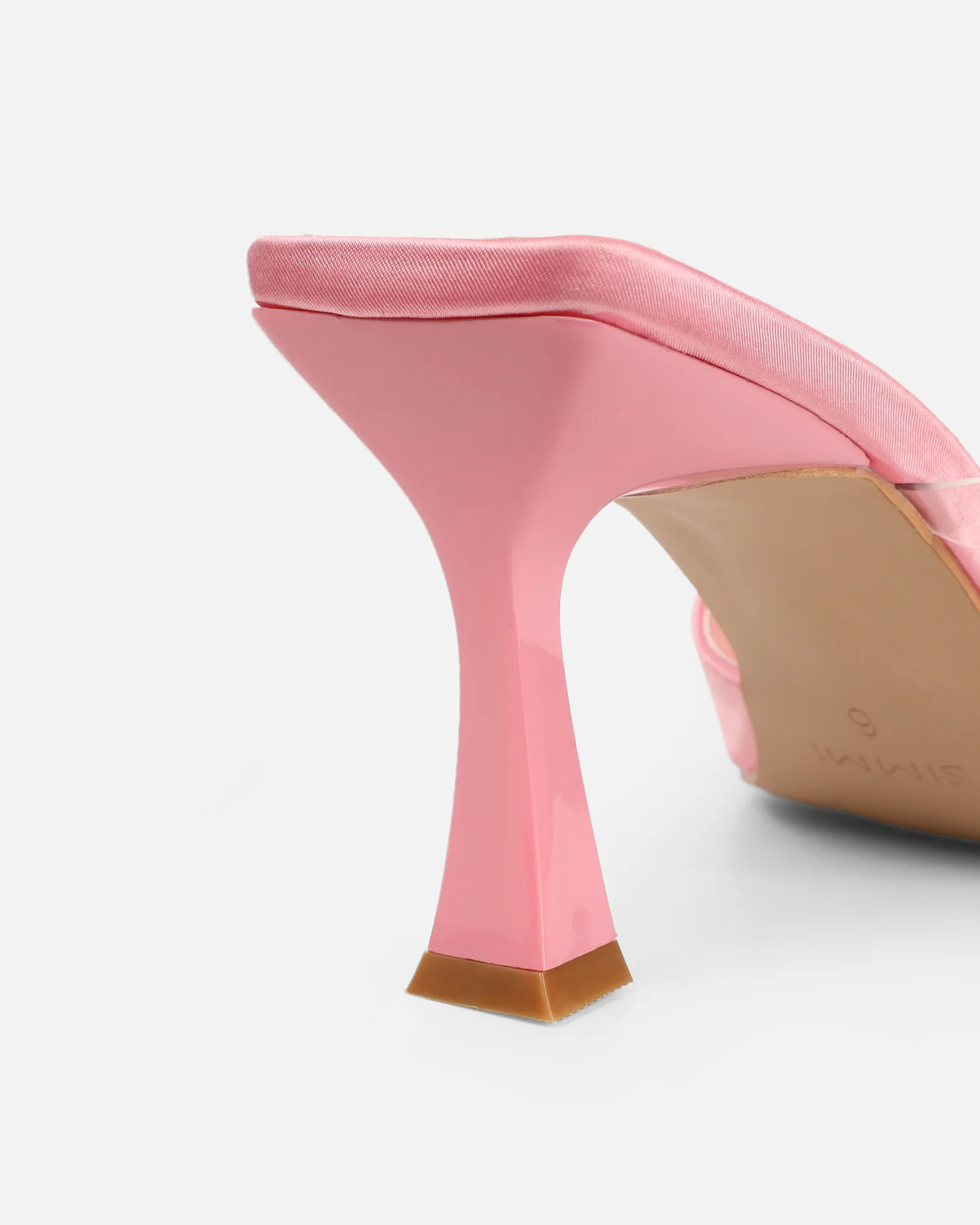 Navina Pink Satin Diamante Bow Sandals - Image 3