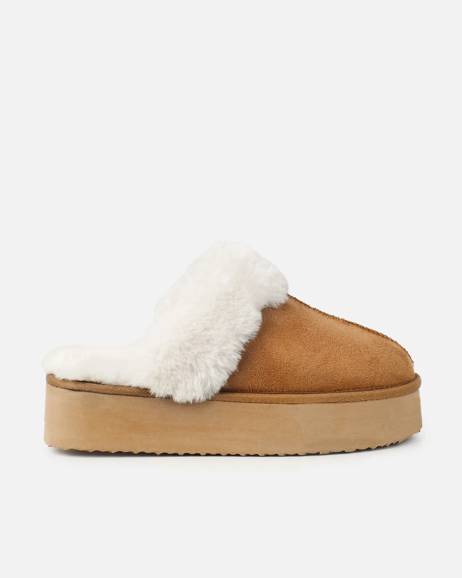 Navy Chestnut Flatform Mules - Image 2