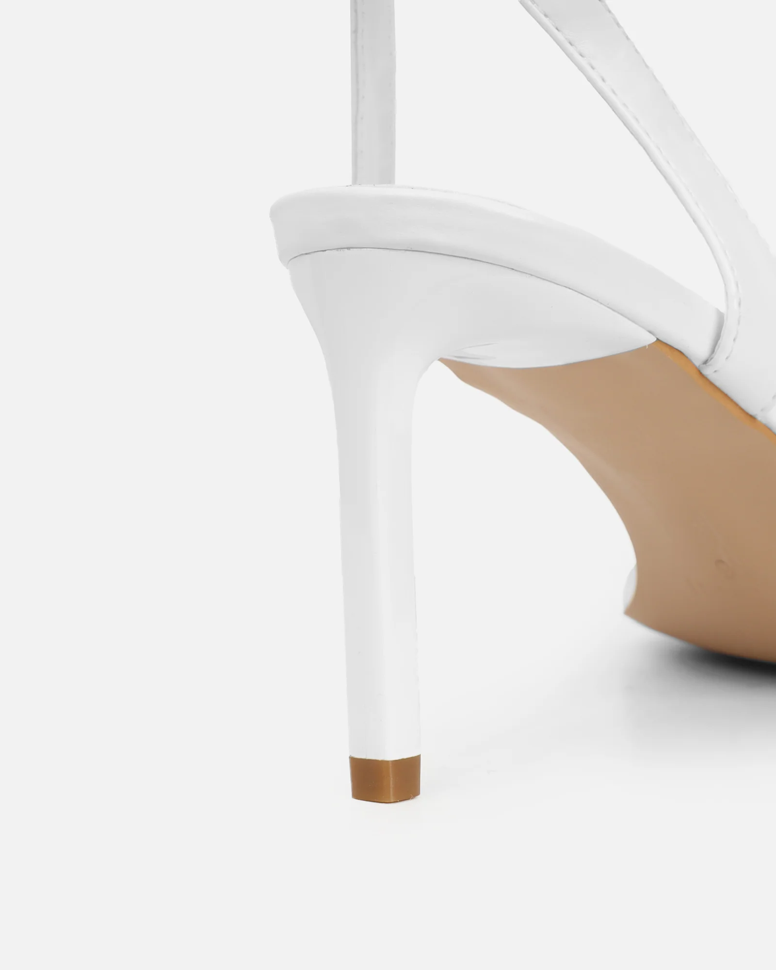 Neah White Minimal Heeled Sandals - Image 3