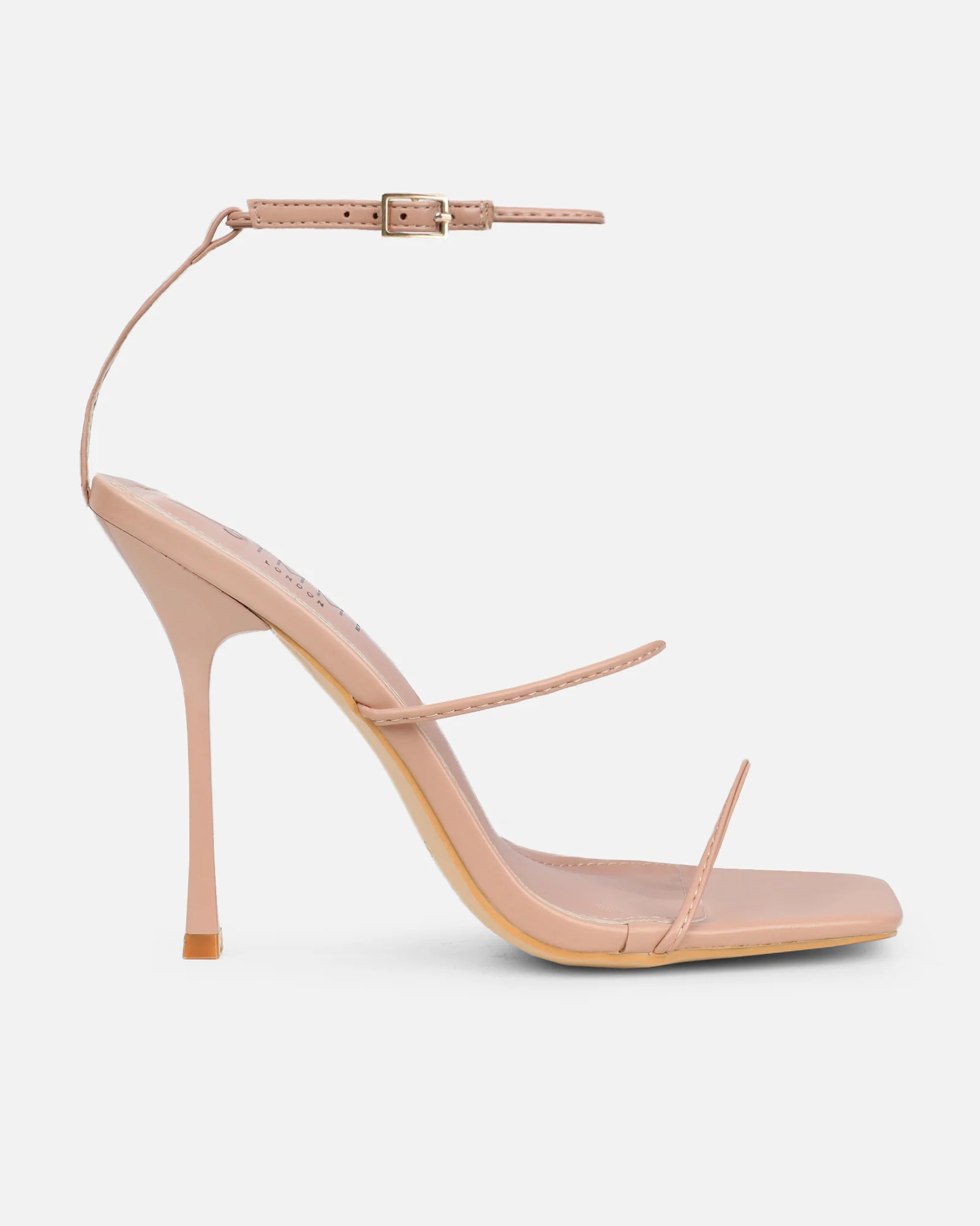 Neeli Nude Triple Strap Heeled Sandals - Image 2