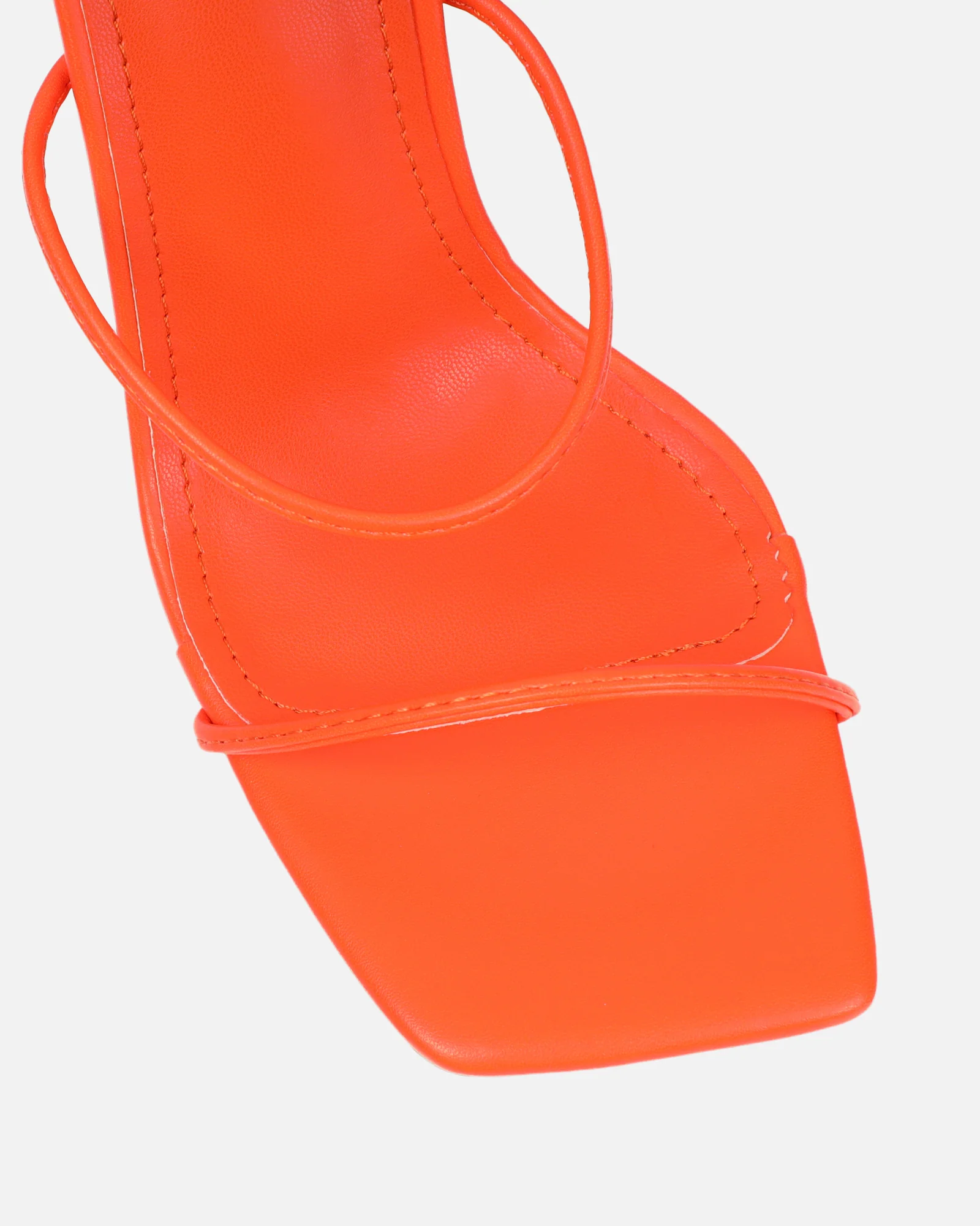 Neeli Orange Triple Strap Heeled Sandals - Image 4