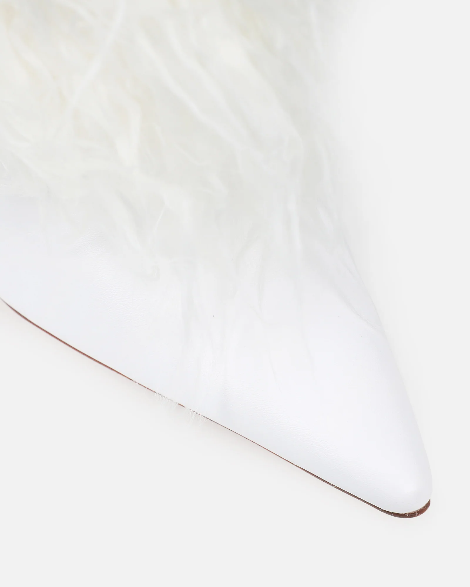 Neo White Faux Fur Fold Over Knee Boots - Image 4