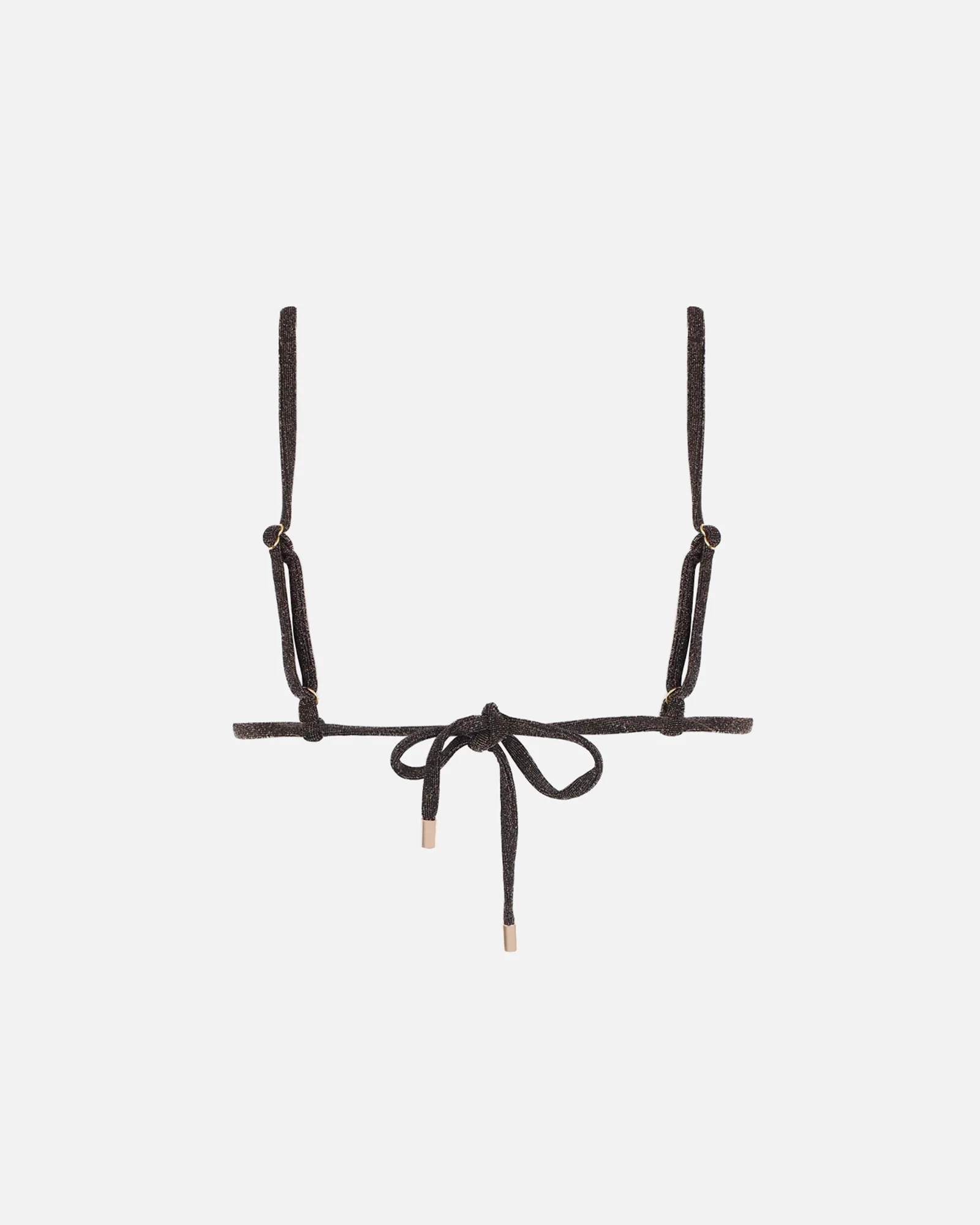 Nusa Brown Lurex Bikini Top - Image 6