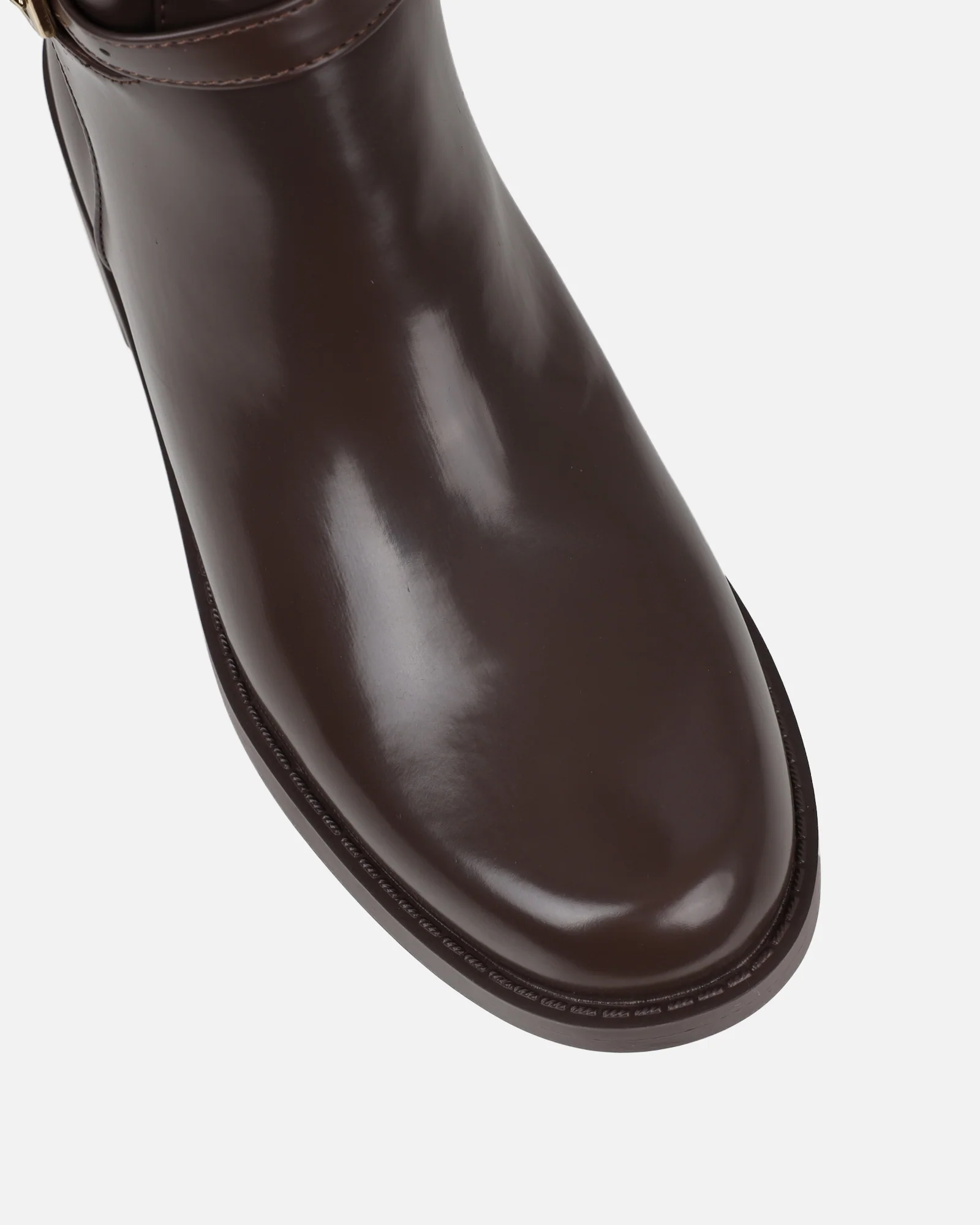 Oakleigh Chocolate Brown Box Smart Knee Boots - Image 4