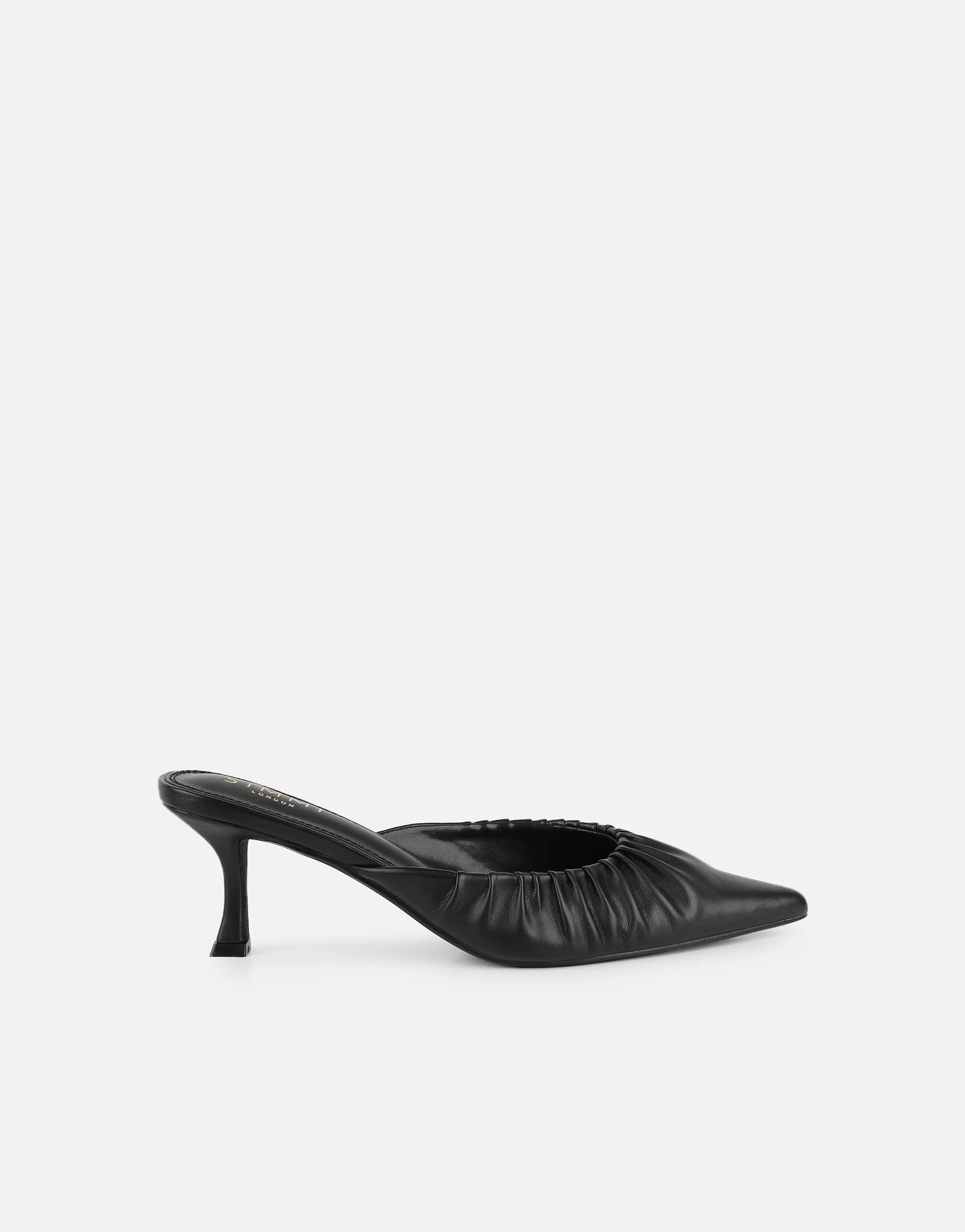 Paige Black Ruched Mules - Image 2