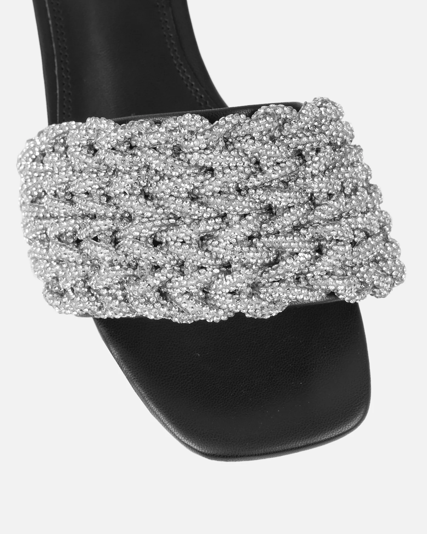 Pariss Black Diamante Sliders - Image 4