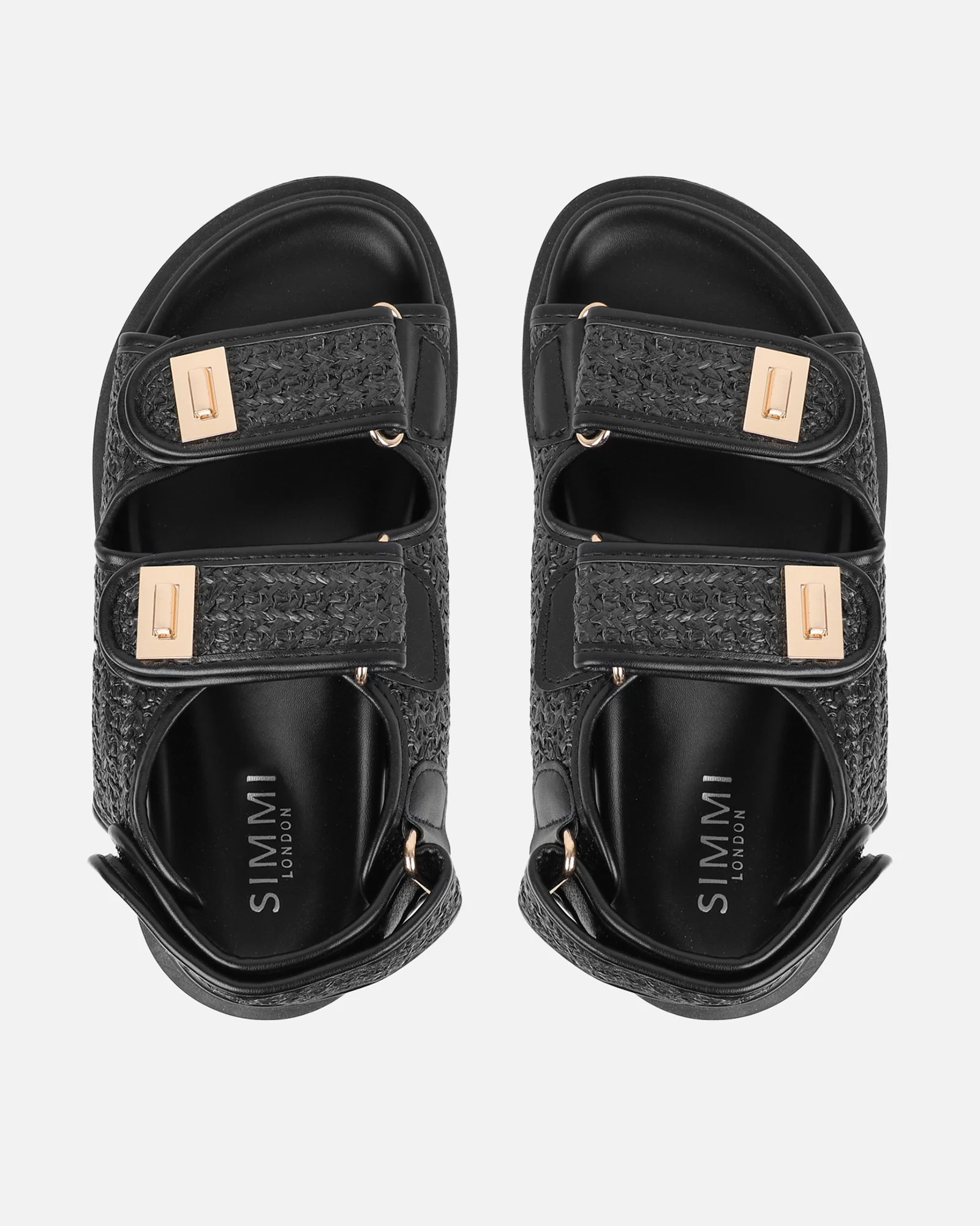 Patricia Black Woven Chunky Sandals - Image 3