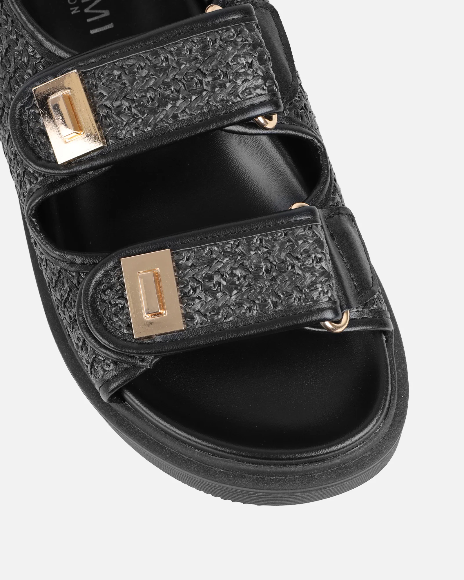 Patricia Black Woven Chunky Sandals - Image 4