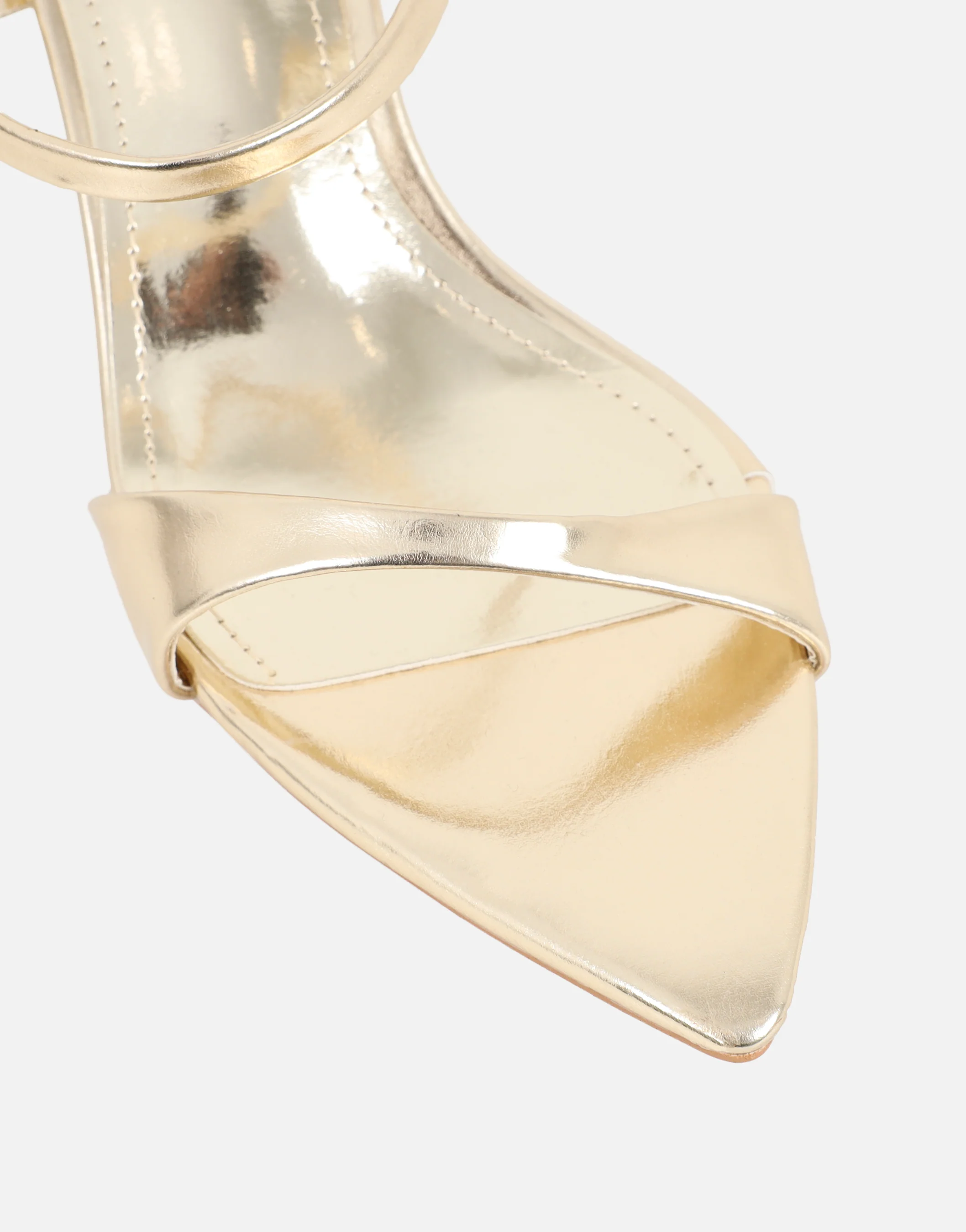 Pearl Gold Metallic Mules - Image 4
