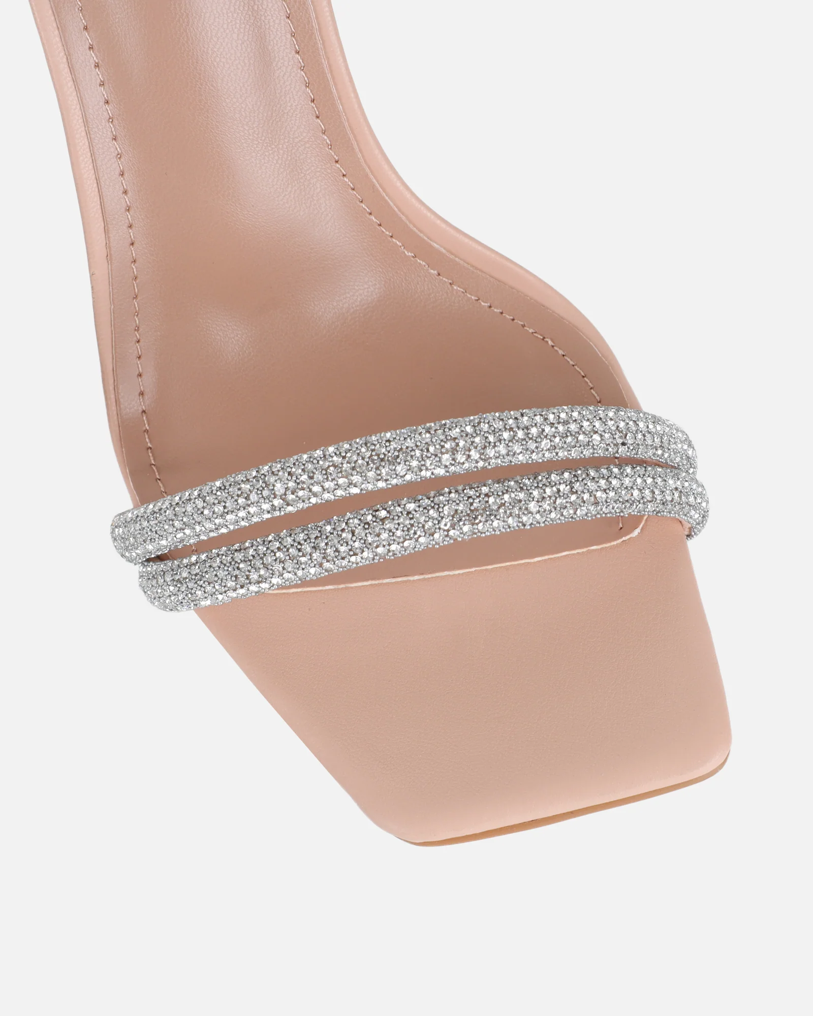Pena Nude Diamante Heeled Sandals - Image 3