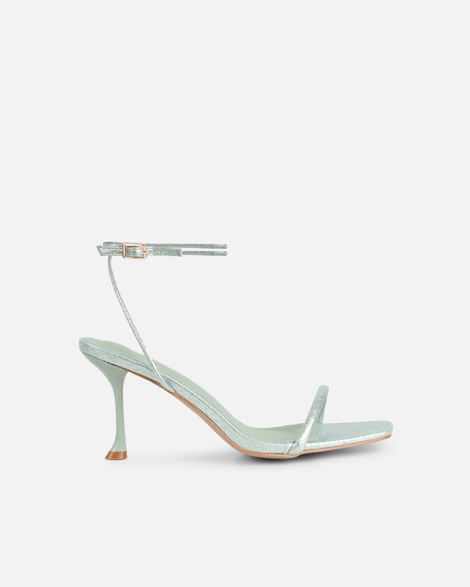 Piella Green Snake Strappy Heeled Sandals - Image 2