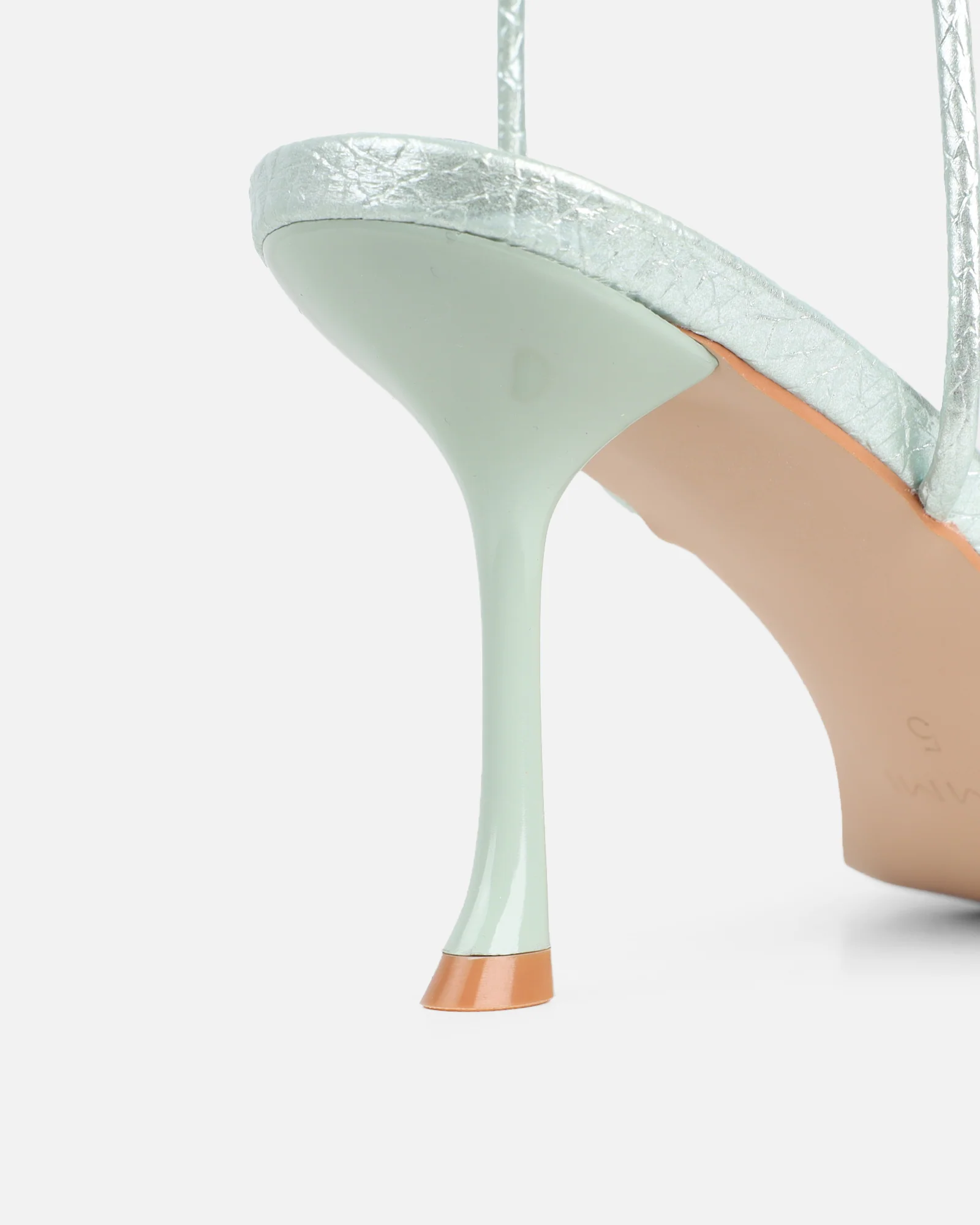 Piella Green Snake Strappy Heeled Sandals - Image 3