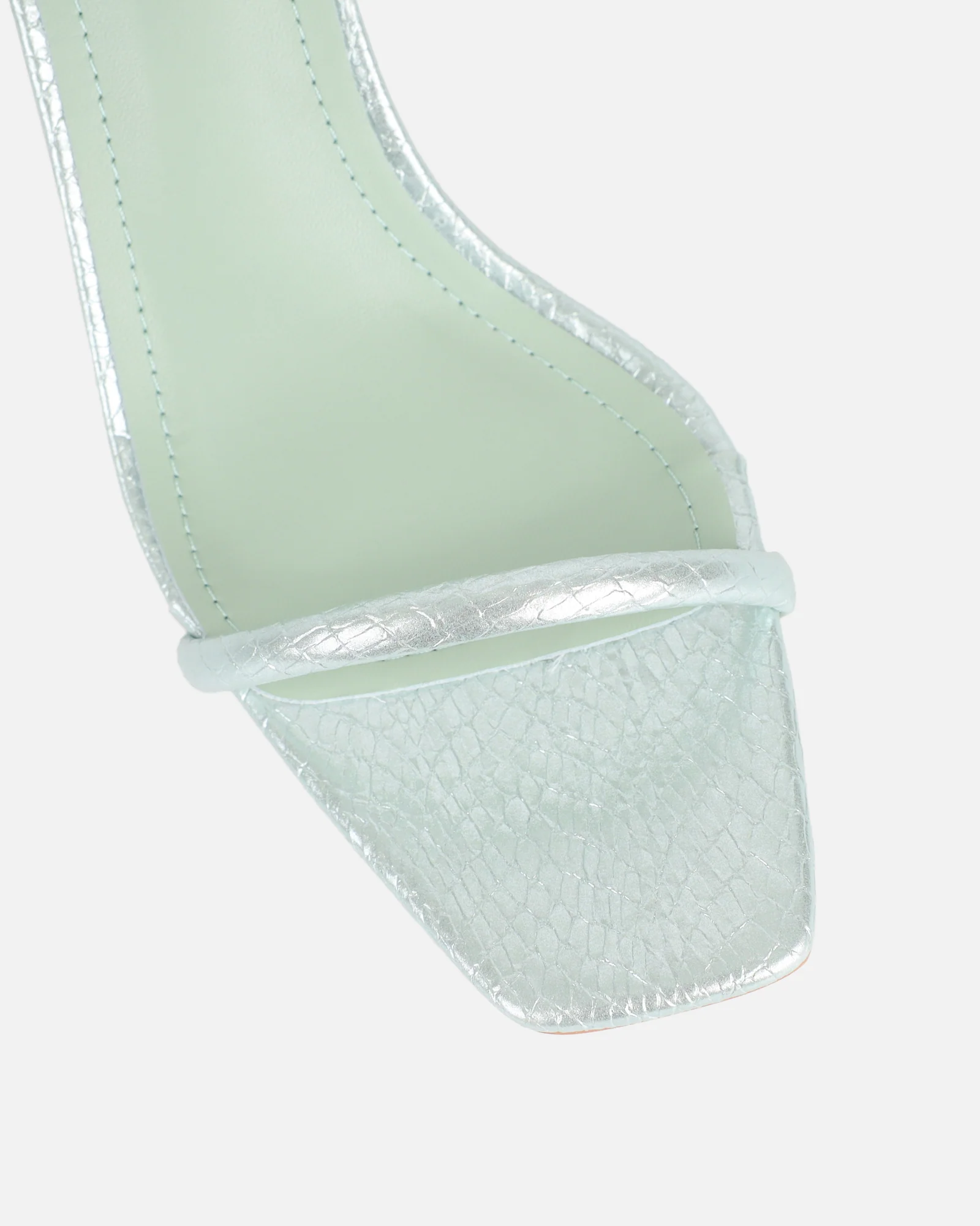 Piella Green Snake Strappy Heeled Sandals - Image 4