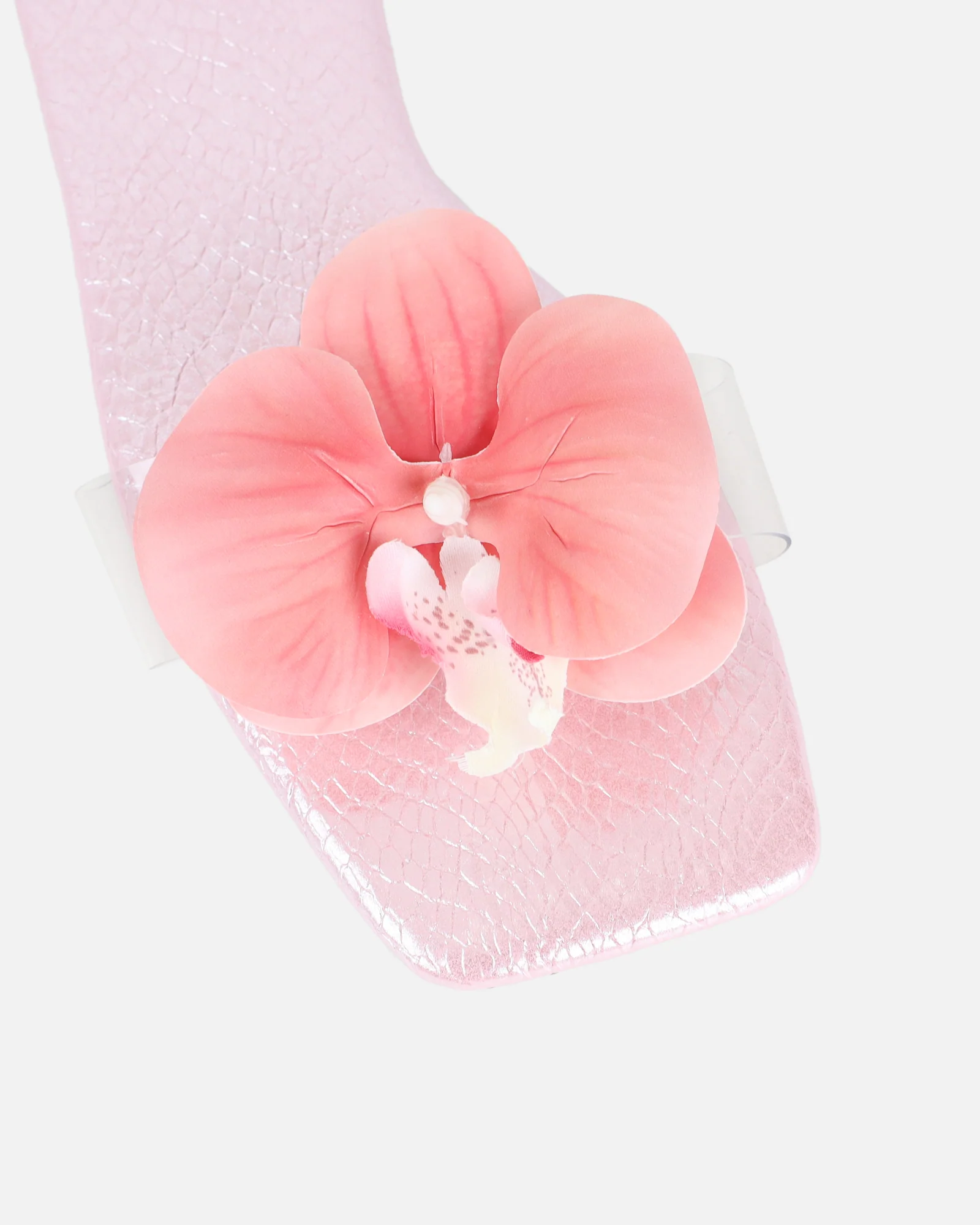 Pina Pink Snake Flower Slip on Flats - Image 4