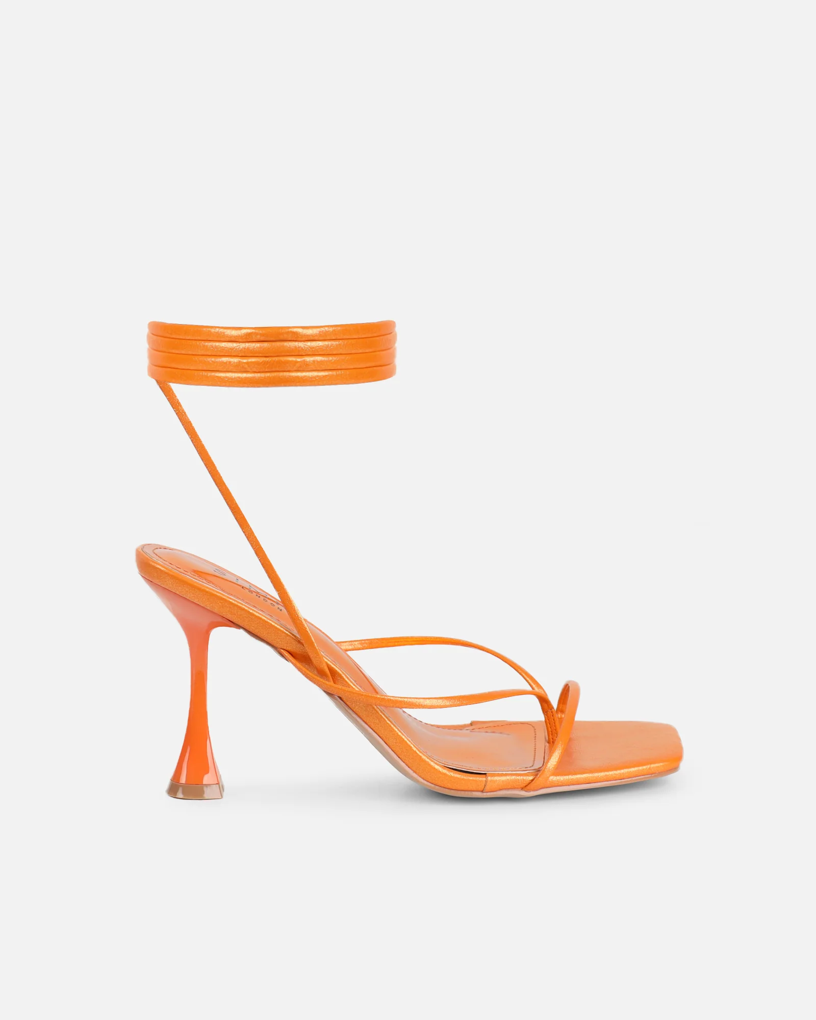 Pixar Orange Metallic Tie Up Heeled Sandals - Image 2