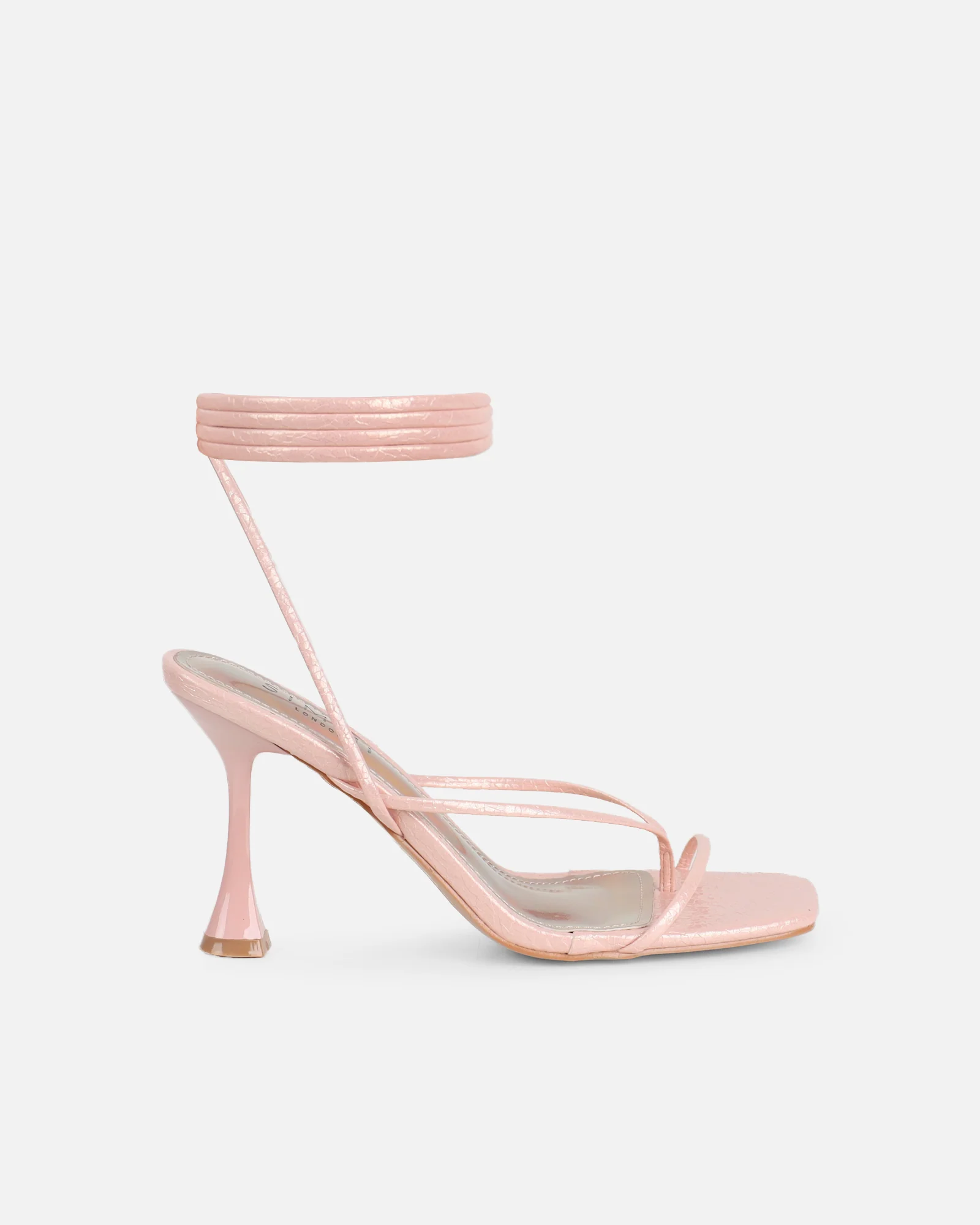 Pixar Pink Metallic Tie Up Heeled Sandals - Image 2