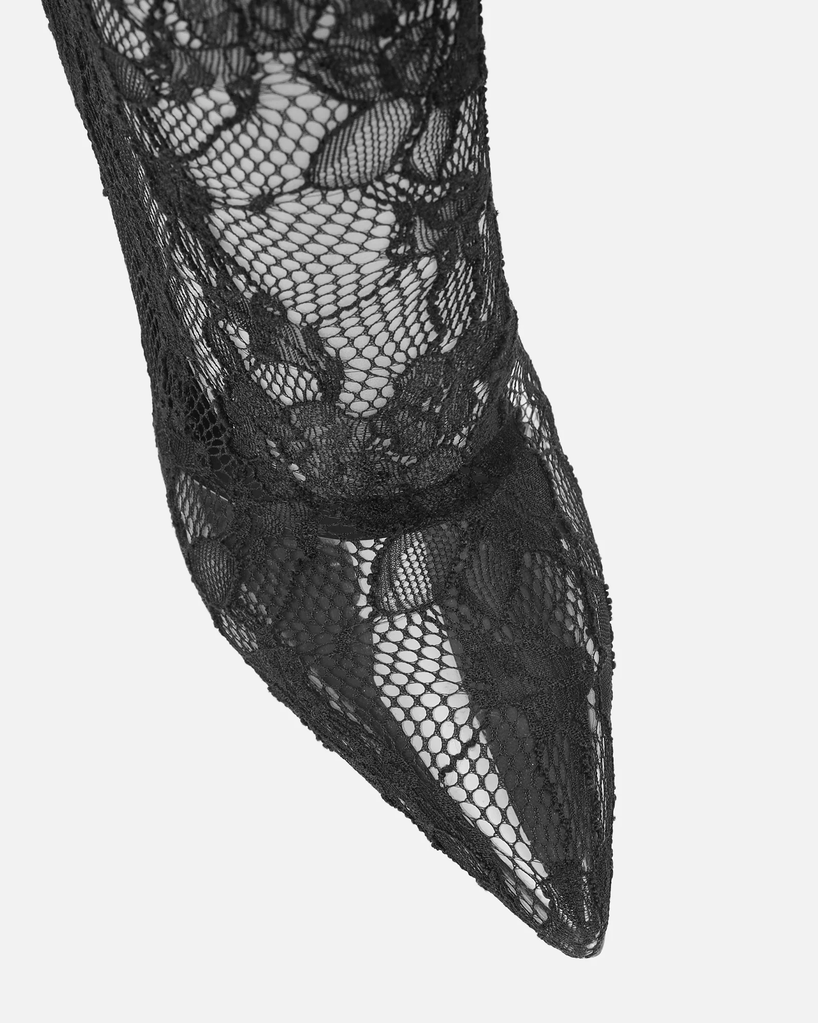 Pixxie Black Lace Stiletto Heels - Image 4