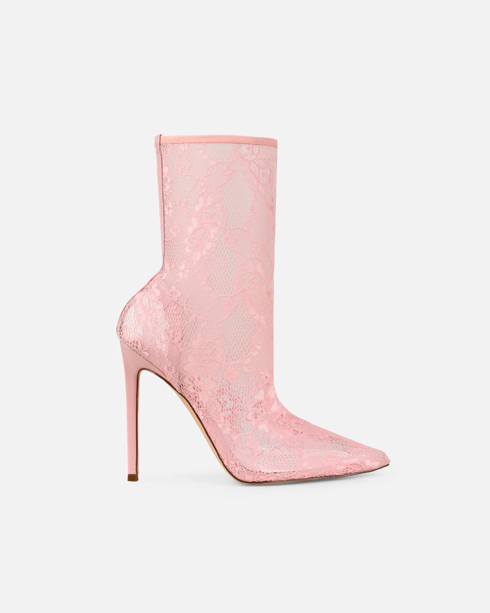 Pixxie Pink Lace Stiletto Heels - Image 2