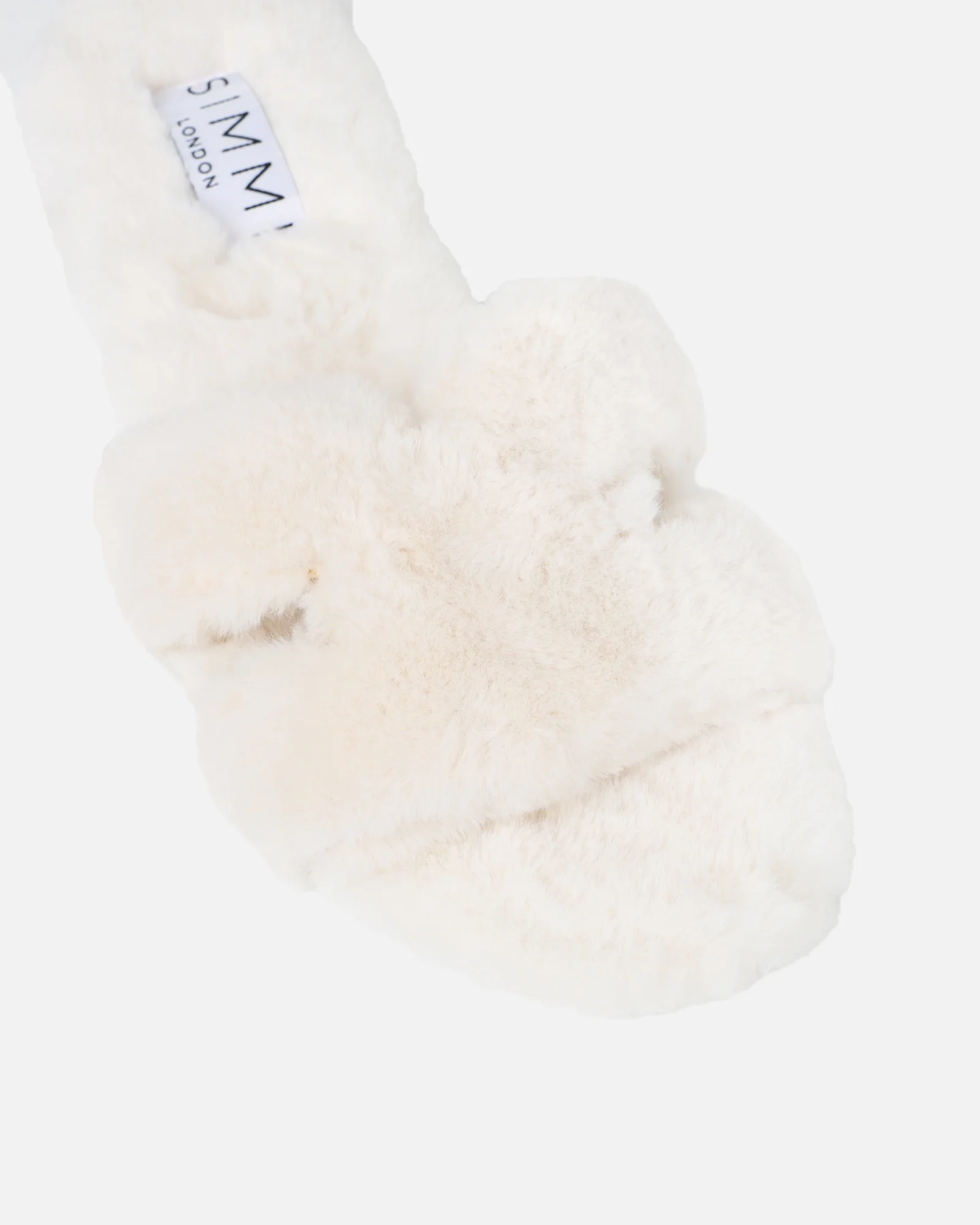 Polaris Cream Faux Fur Slippers - Image 4