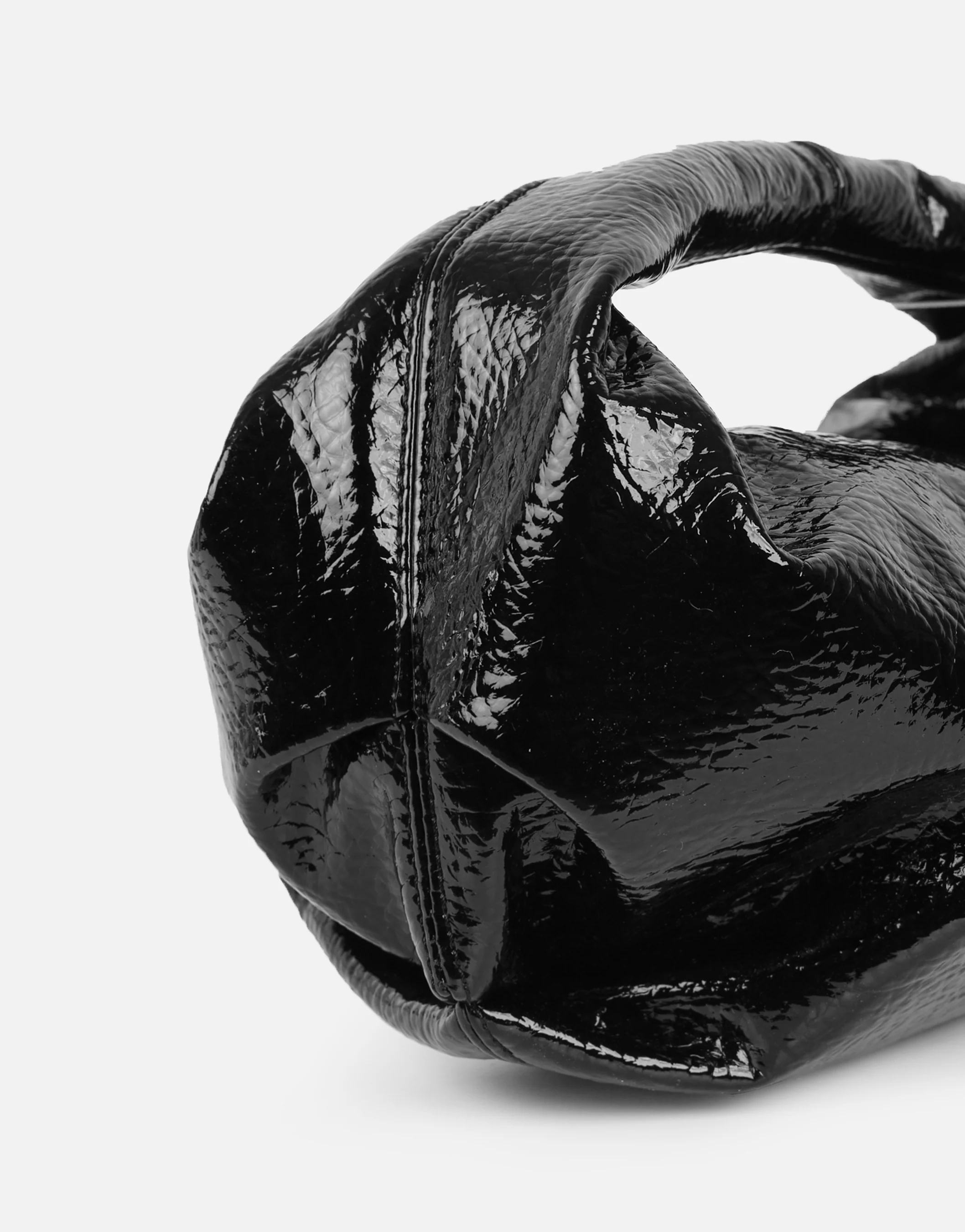 Portia Black Soft Sculpt Handbag - Image 5