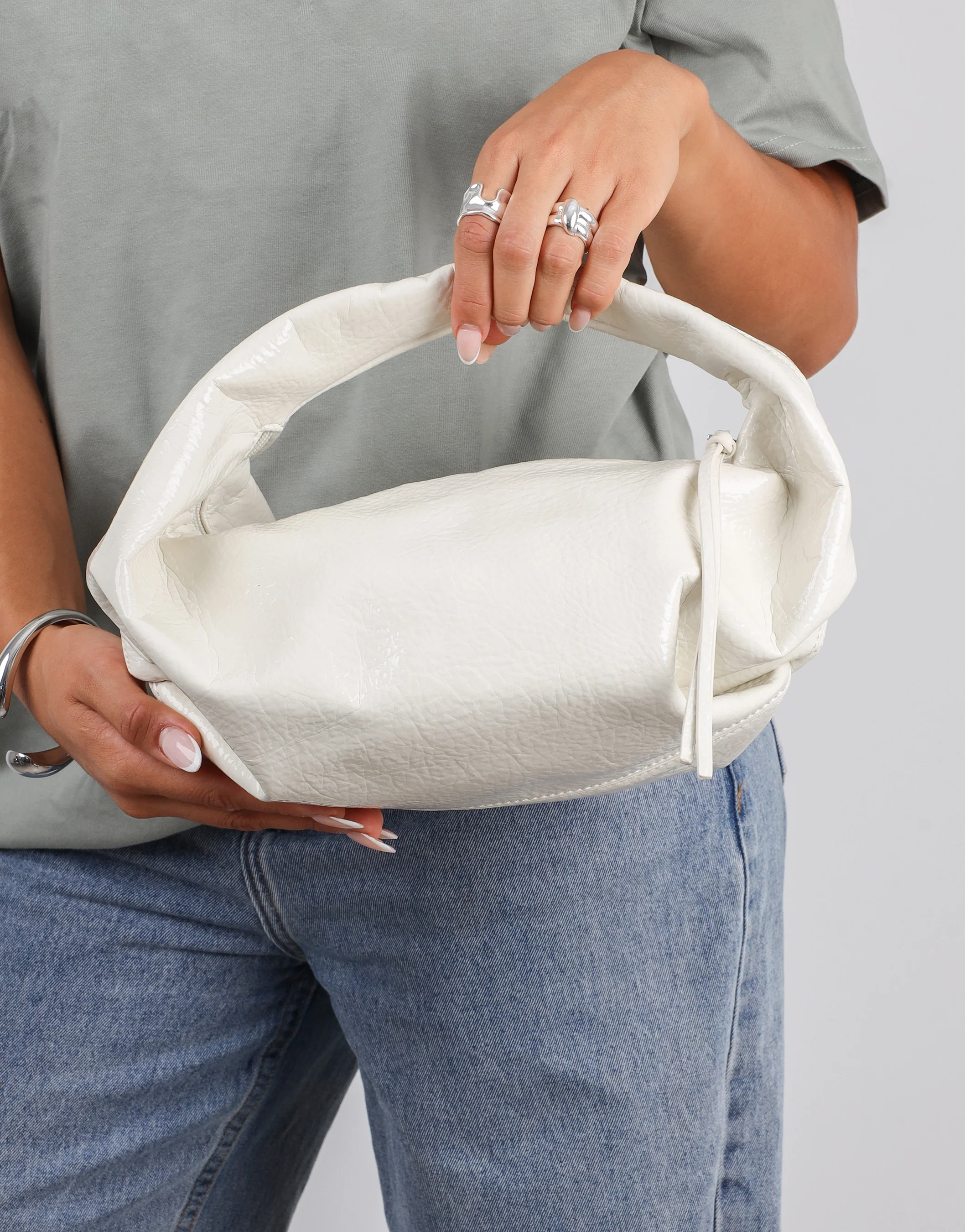 Portia Ivory Soft Sculpt Handbag - Image 2