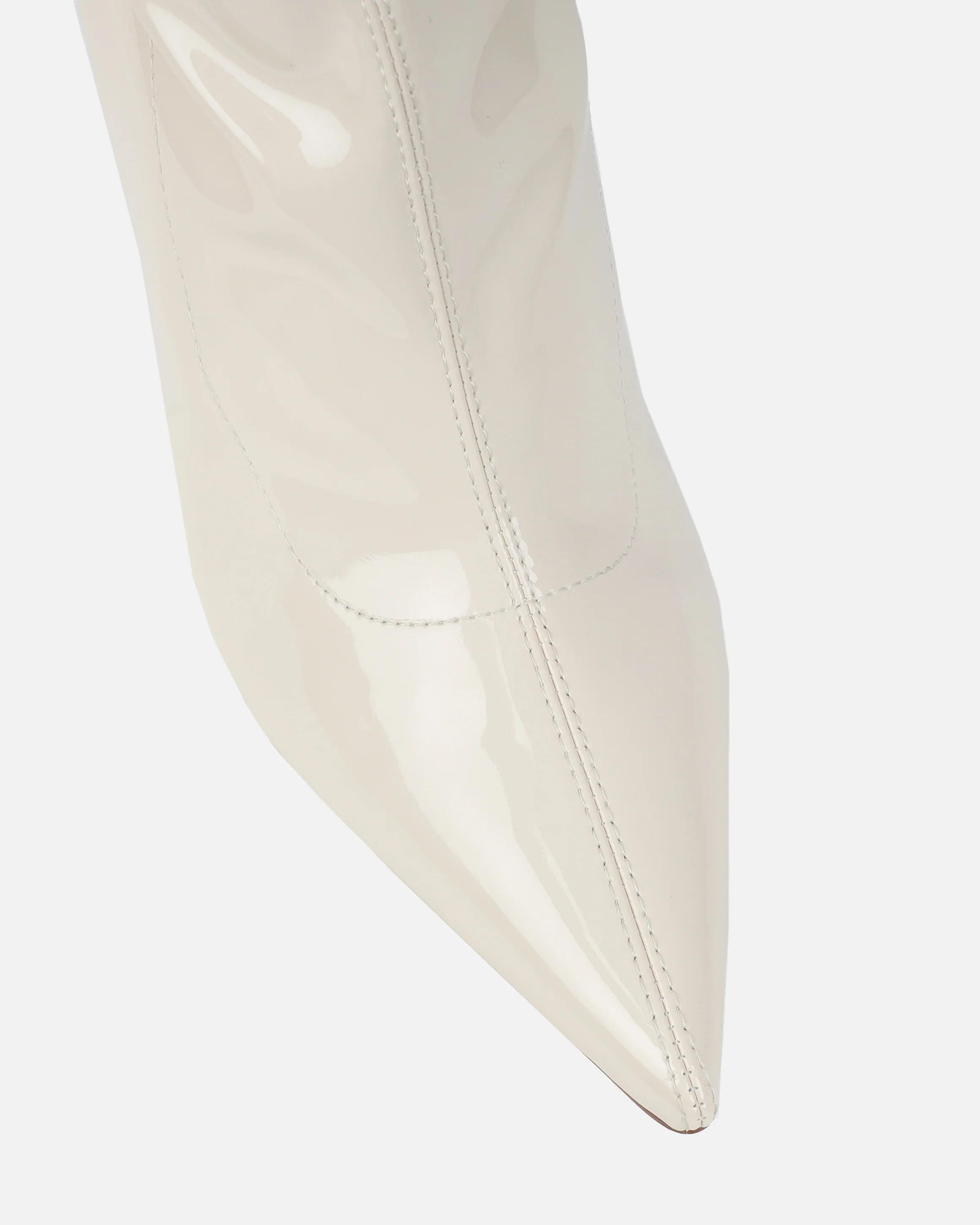 Prince Stone Patent High Heeled Pointed Toe Sock Boots - Image 4