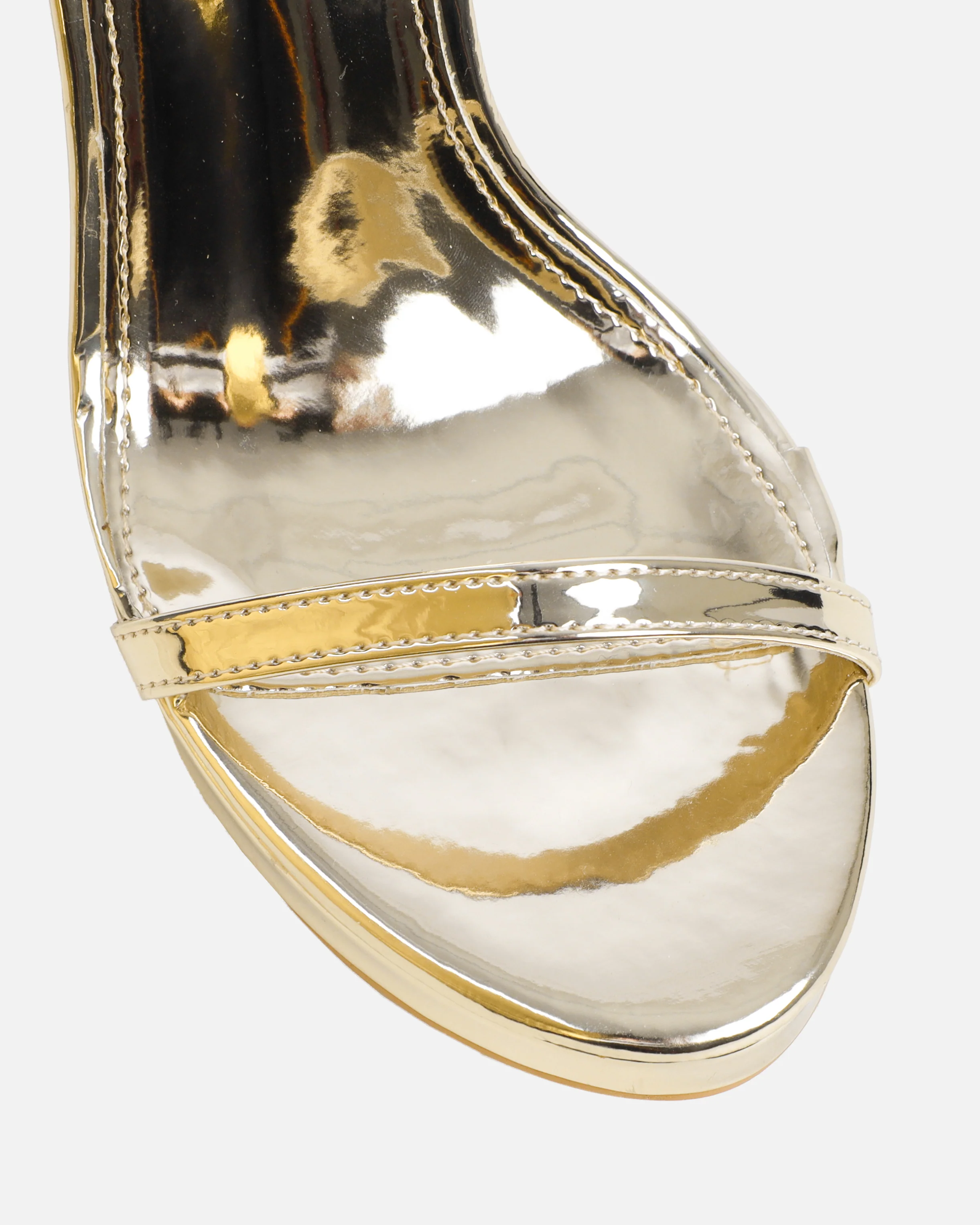 Priya Gold Metallic Strappy Wedges - Image 4