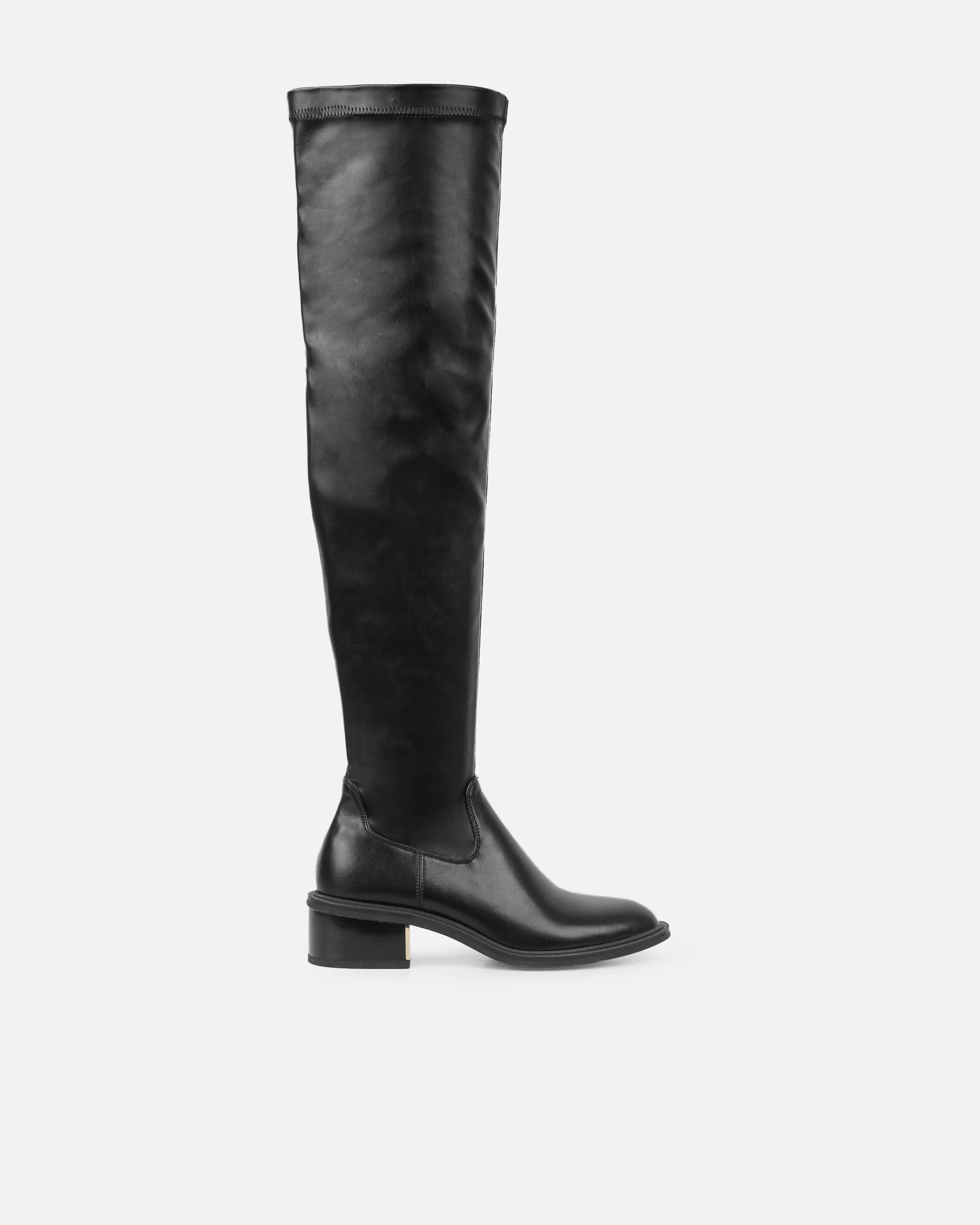 Quincey Black Over The Knee Boots - Image 2