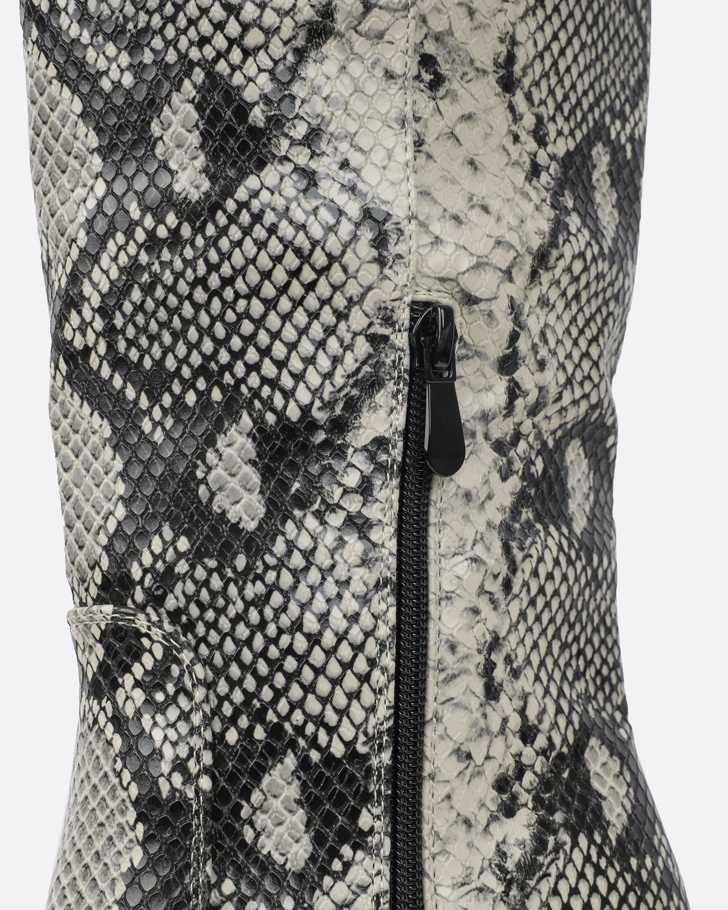 Ramsey Beige Faux Snake Western Boots - Image 3