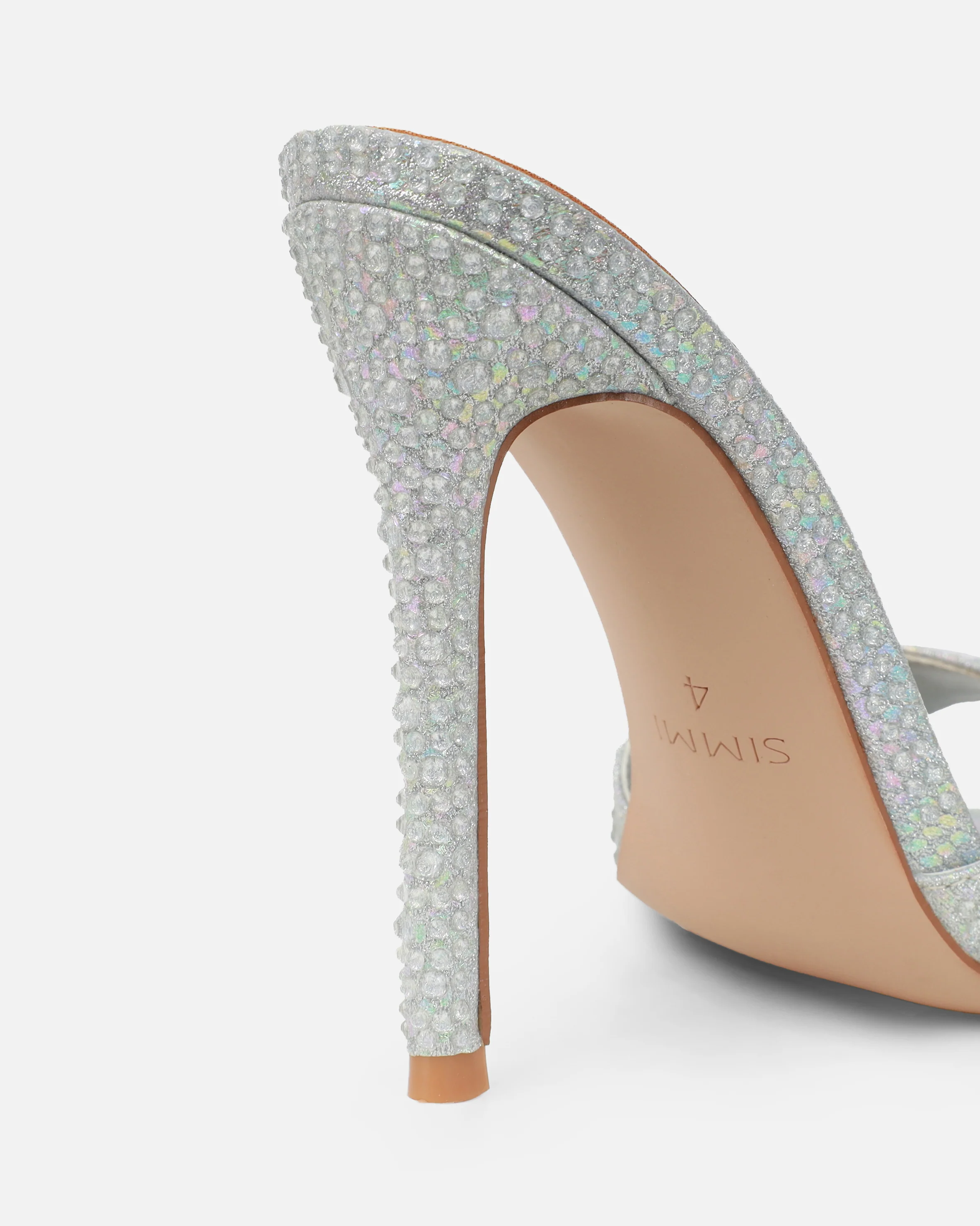 Reef Silver Glitter Snake Droplet Mule Sandals - Image 3
