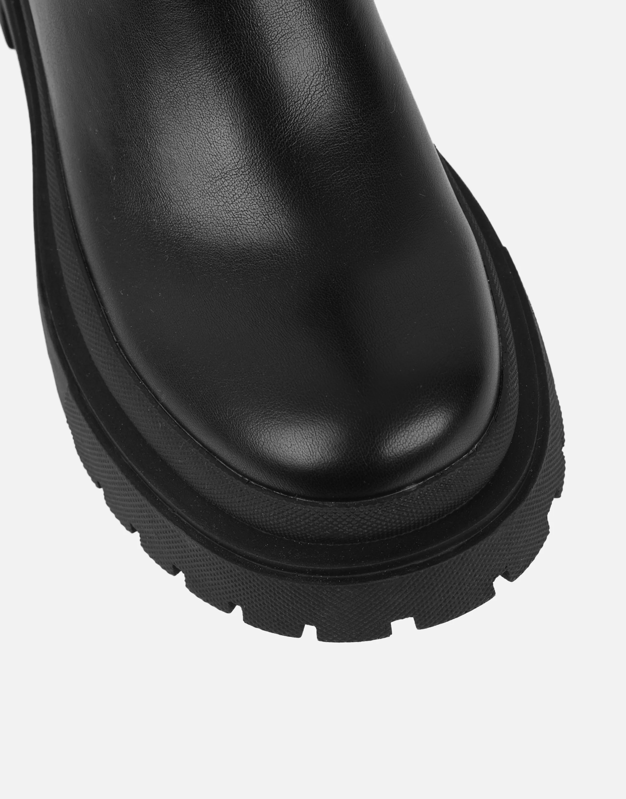 Remus Black Knee High Sock Chunky Boots - Image 5