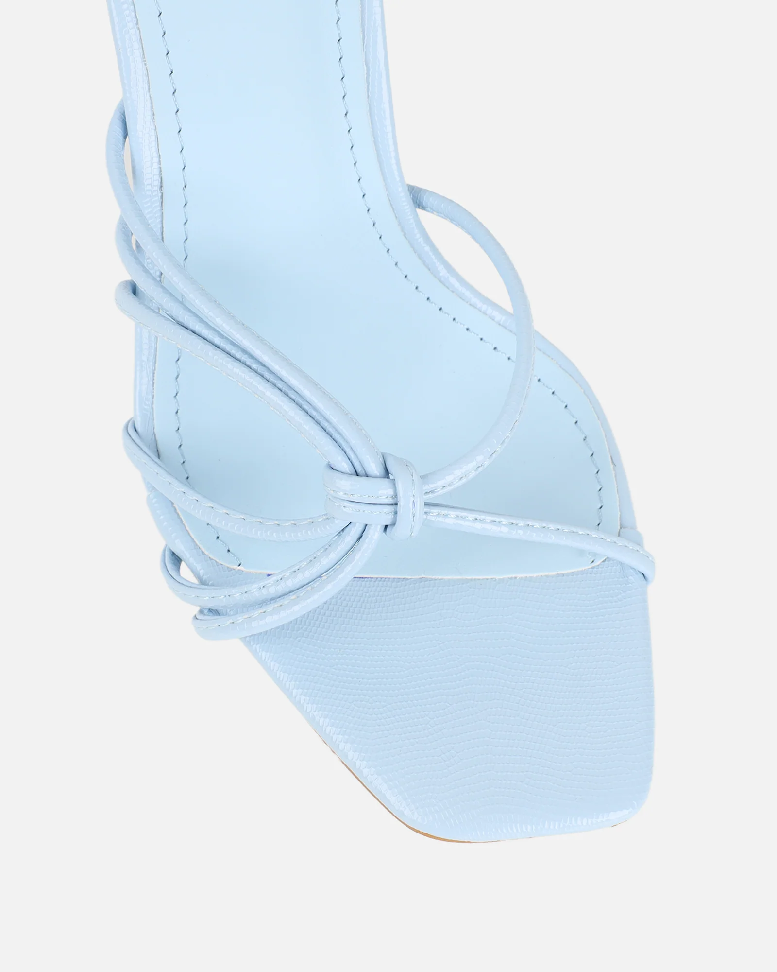 Riarra Blue Lizard Strappy Heeled Sandals - Image 4