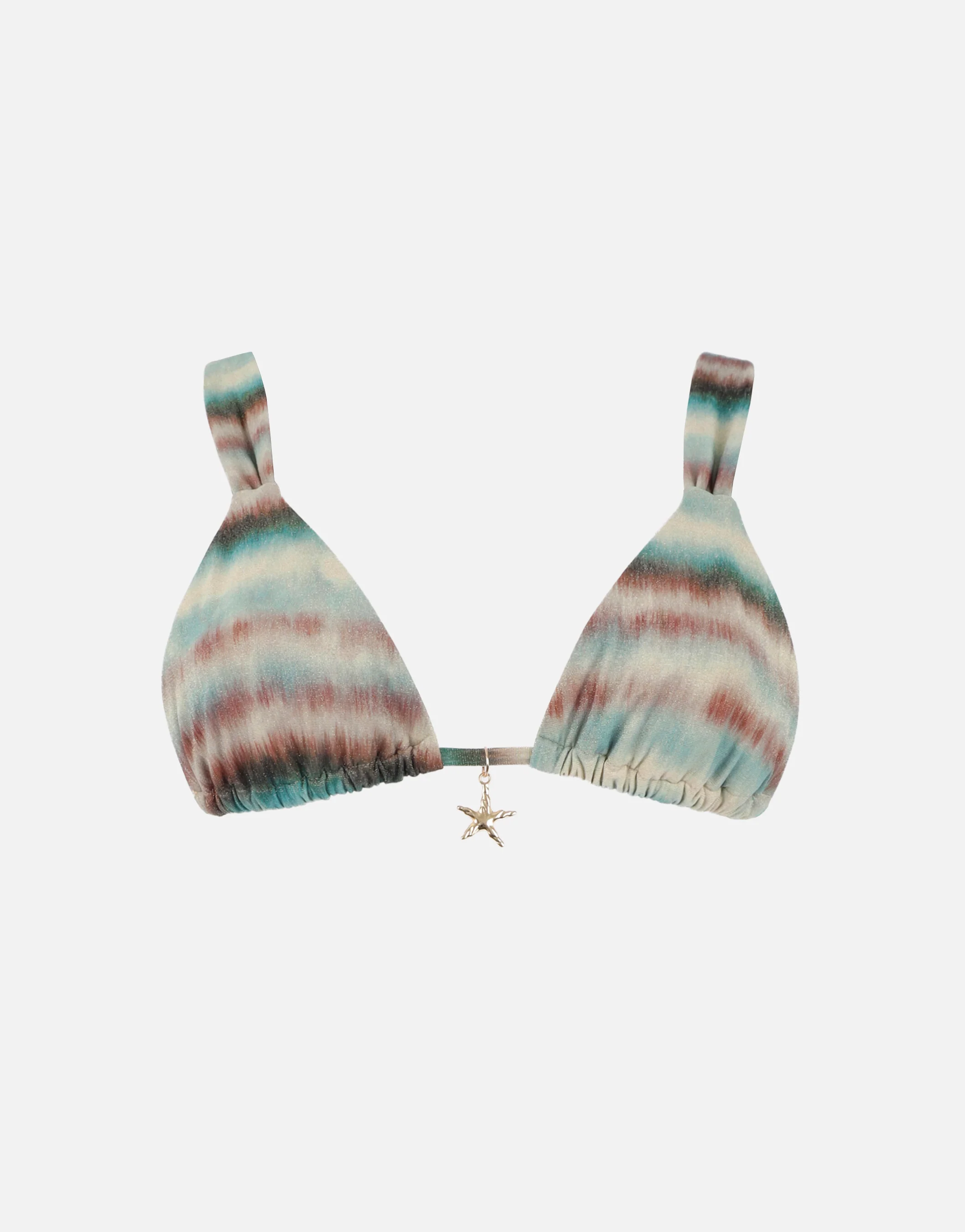 Riley Tie Dye Thick Strap Bikini Top in Multi - Image 5