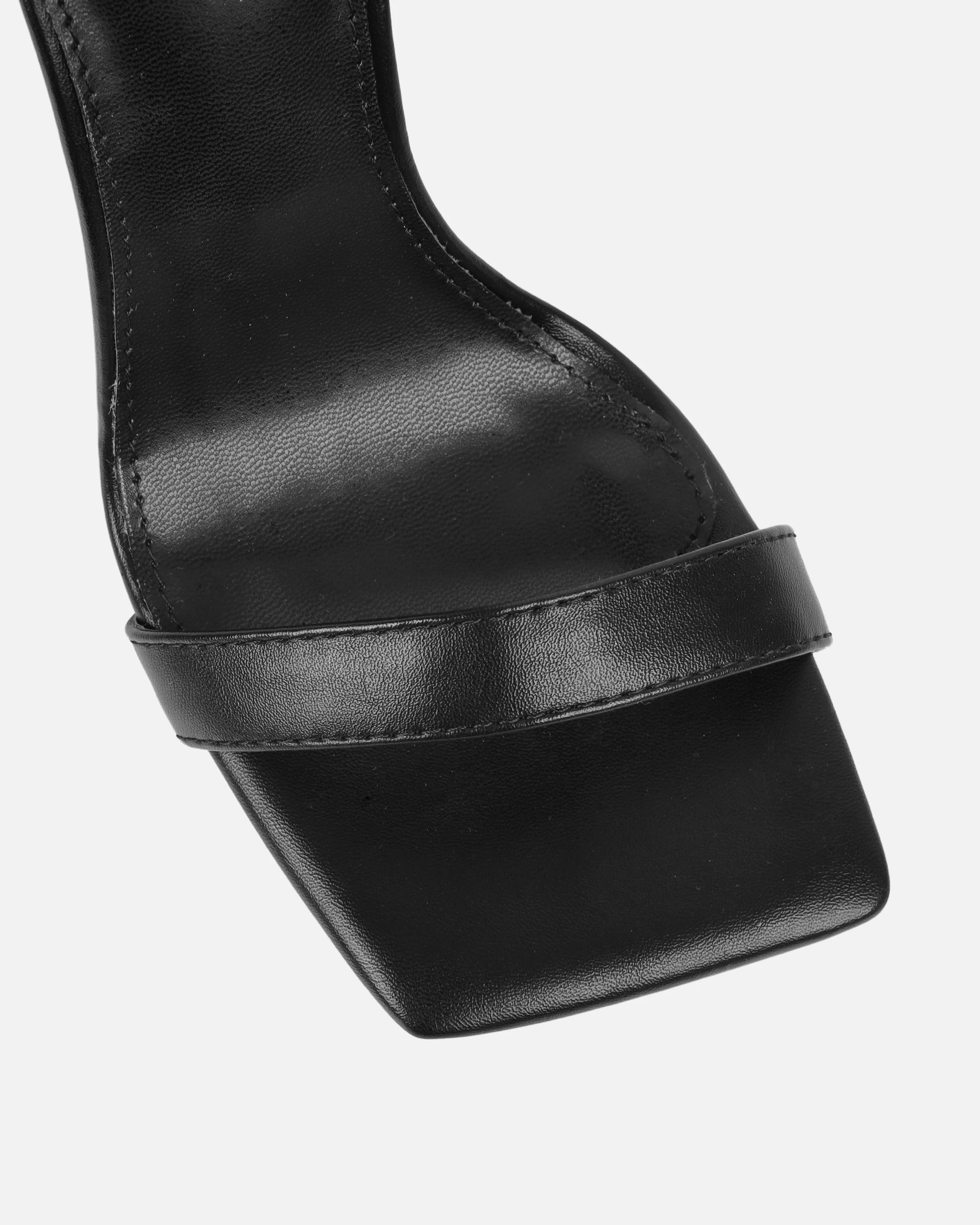 Rivka Black Diamante Buckle Detail Heeled Sandals - Image 4