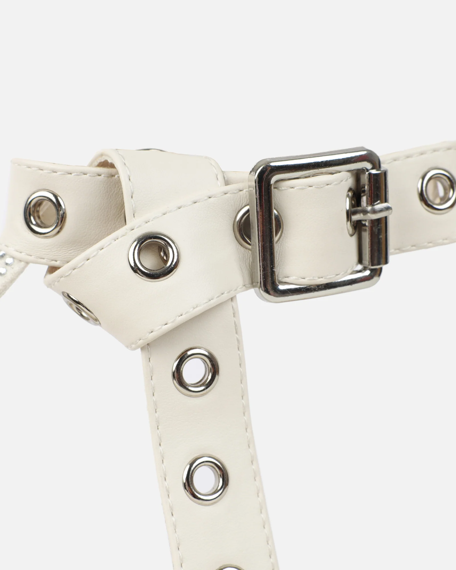 Rivka Stone Diamante Buckle Detail Heeled Sandals - Image 3