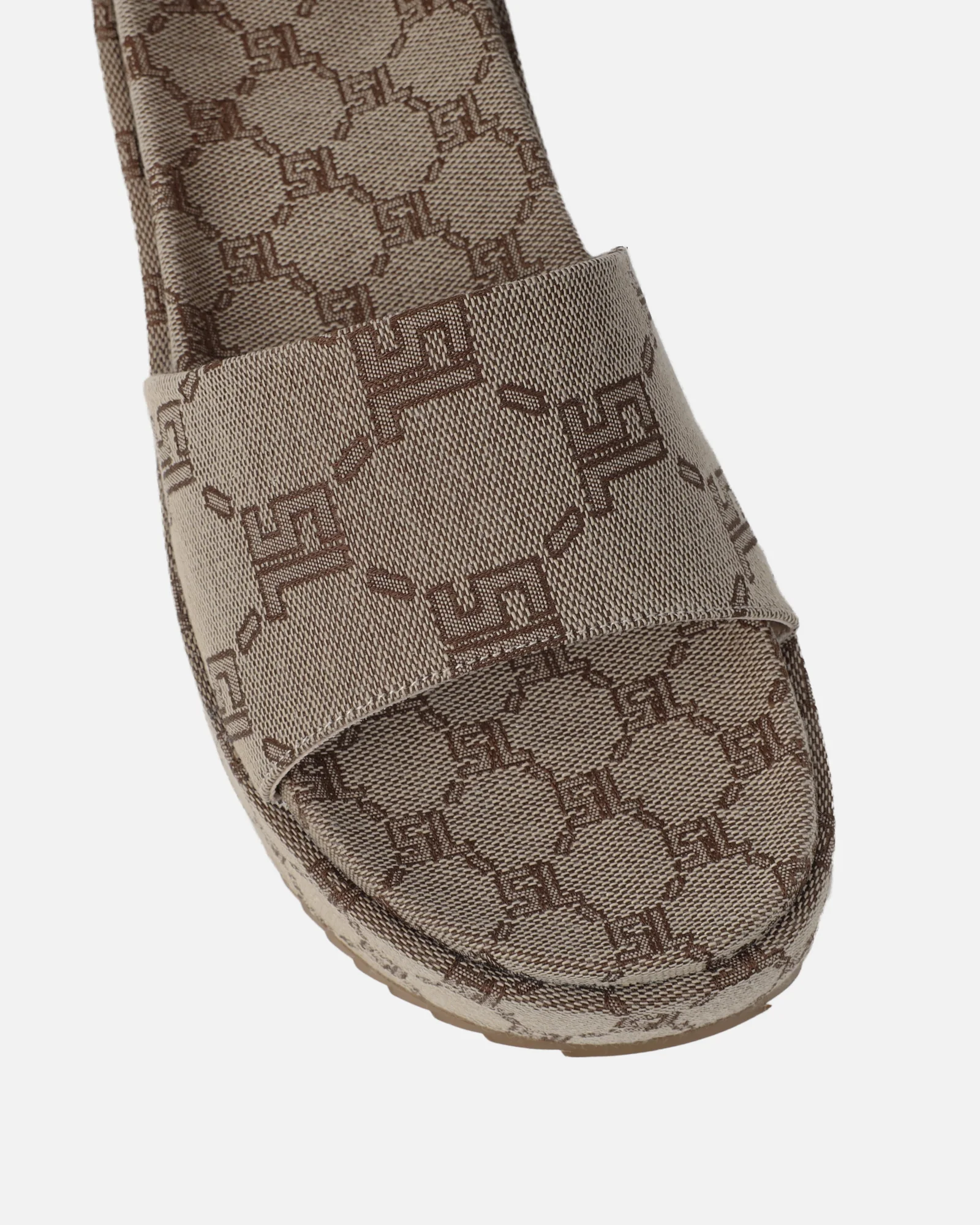 Rocco Brown Monogram Sliders - Image 4