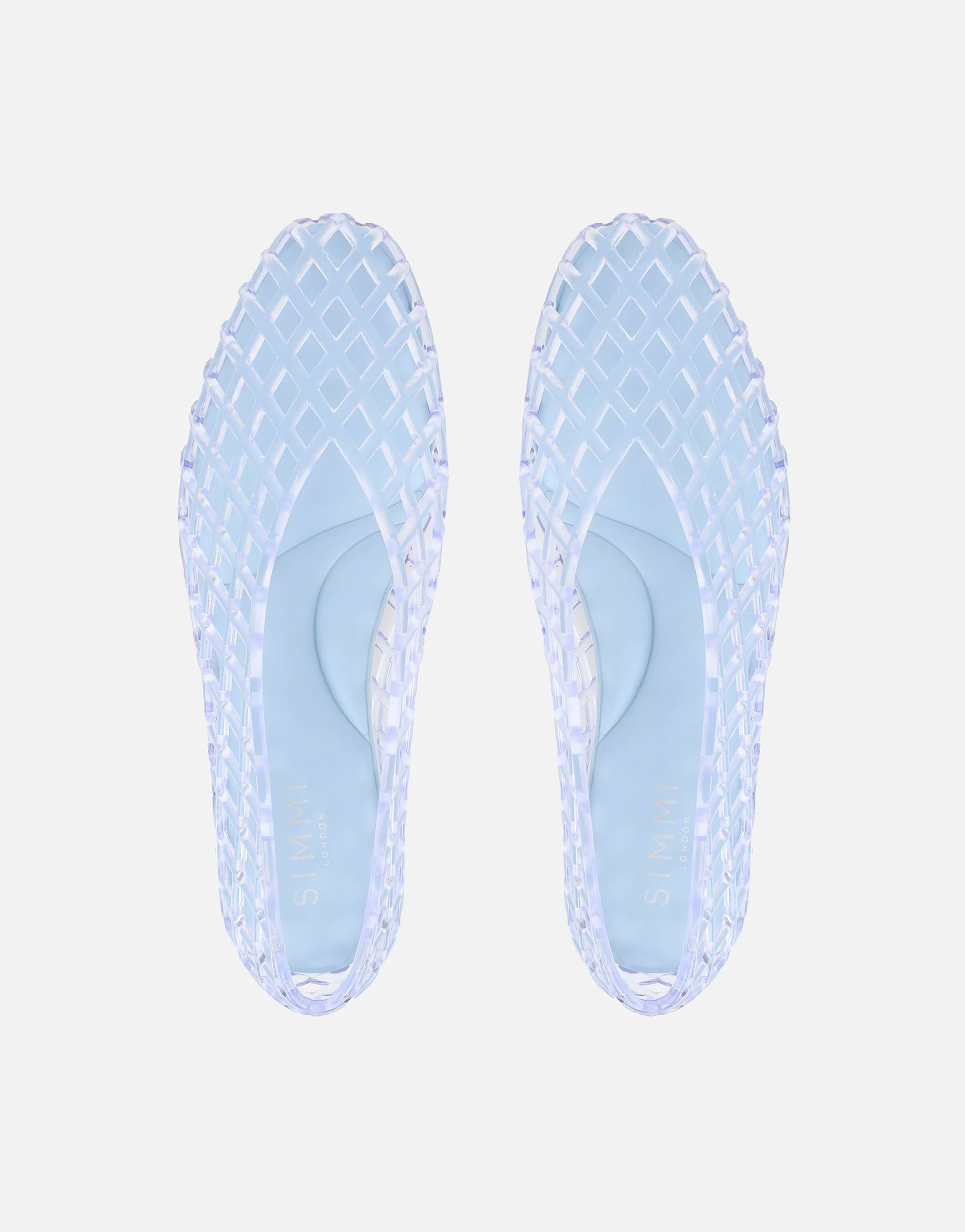 Rocha Baby Blue Jelly Mesh Ballerina Flats - Image 3