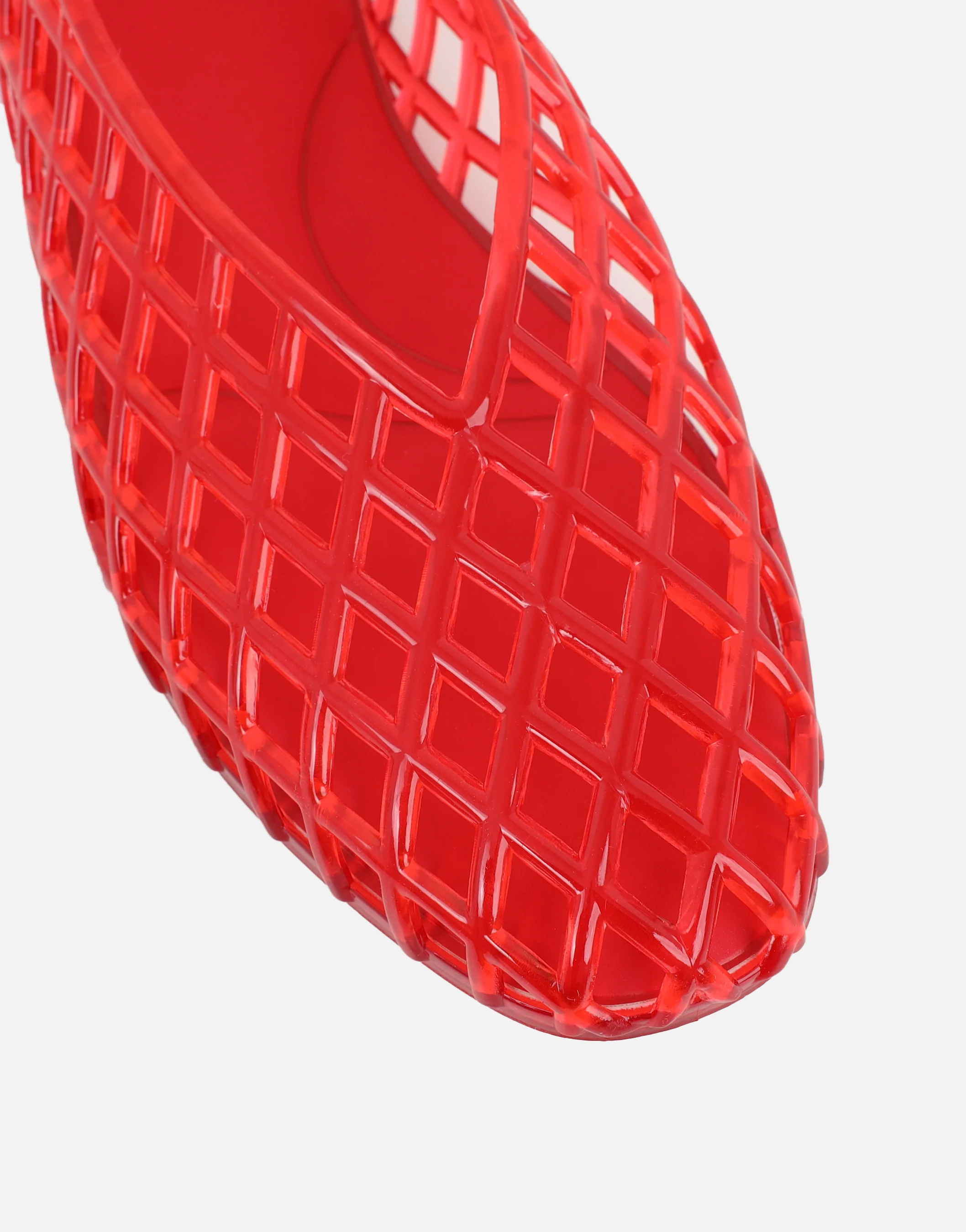 Rocha Red Jelly Mesh Ballerina Flats - Image 4