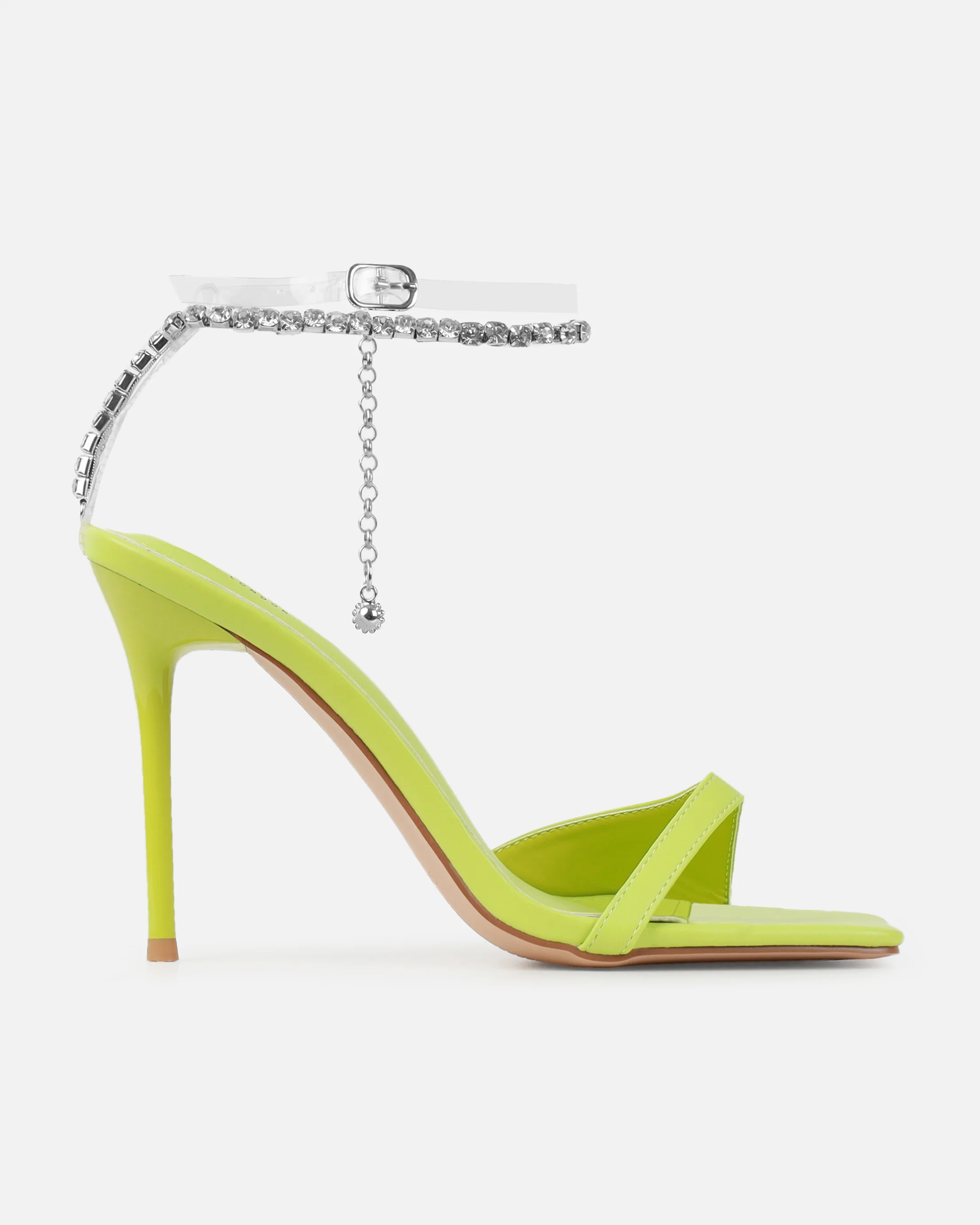 Romee Green Diamante Chain Stiletto Heels - Image 2