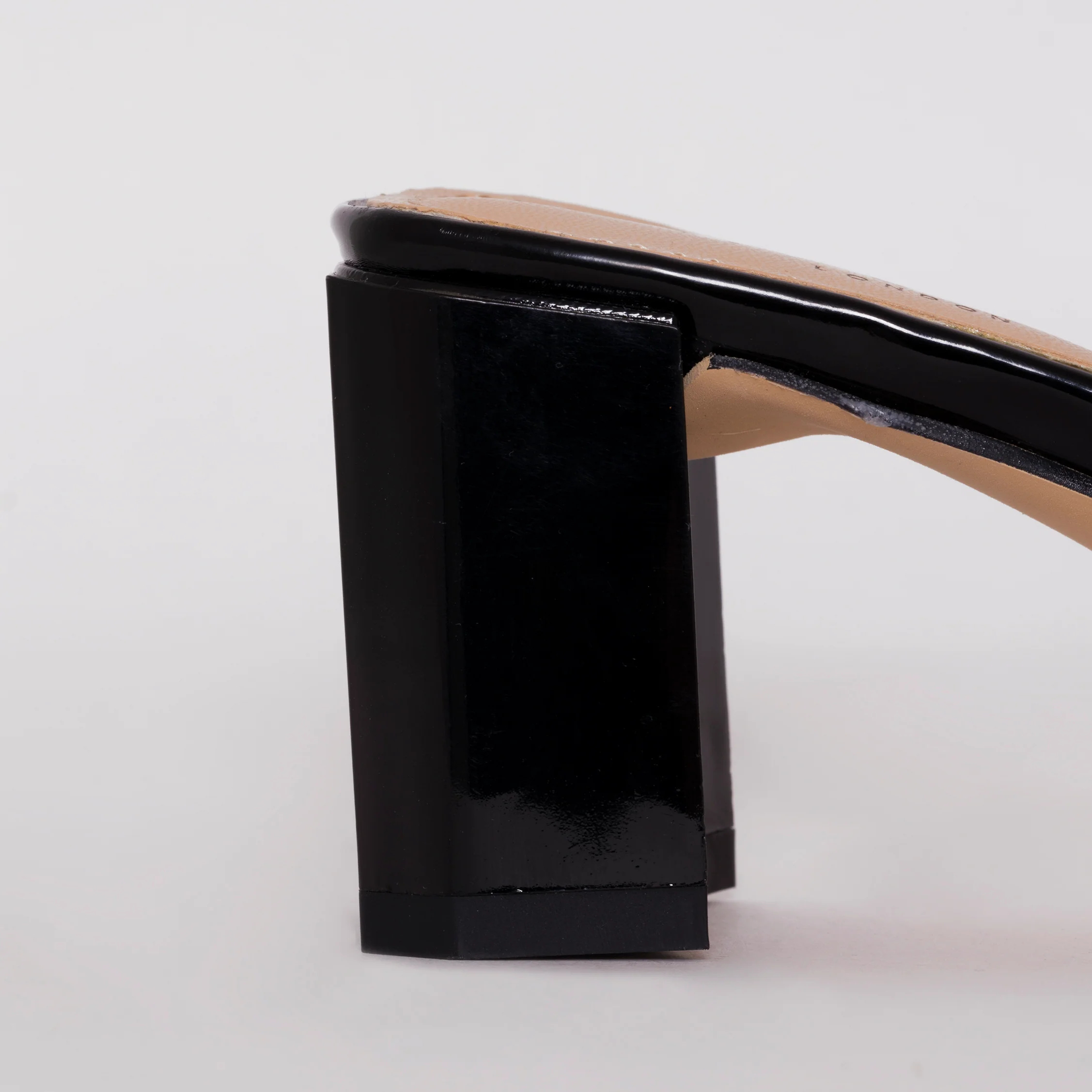 Romie Black Silver Block Mid Heel Mules - Image 3