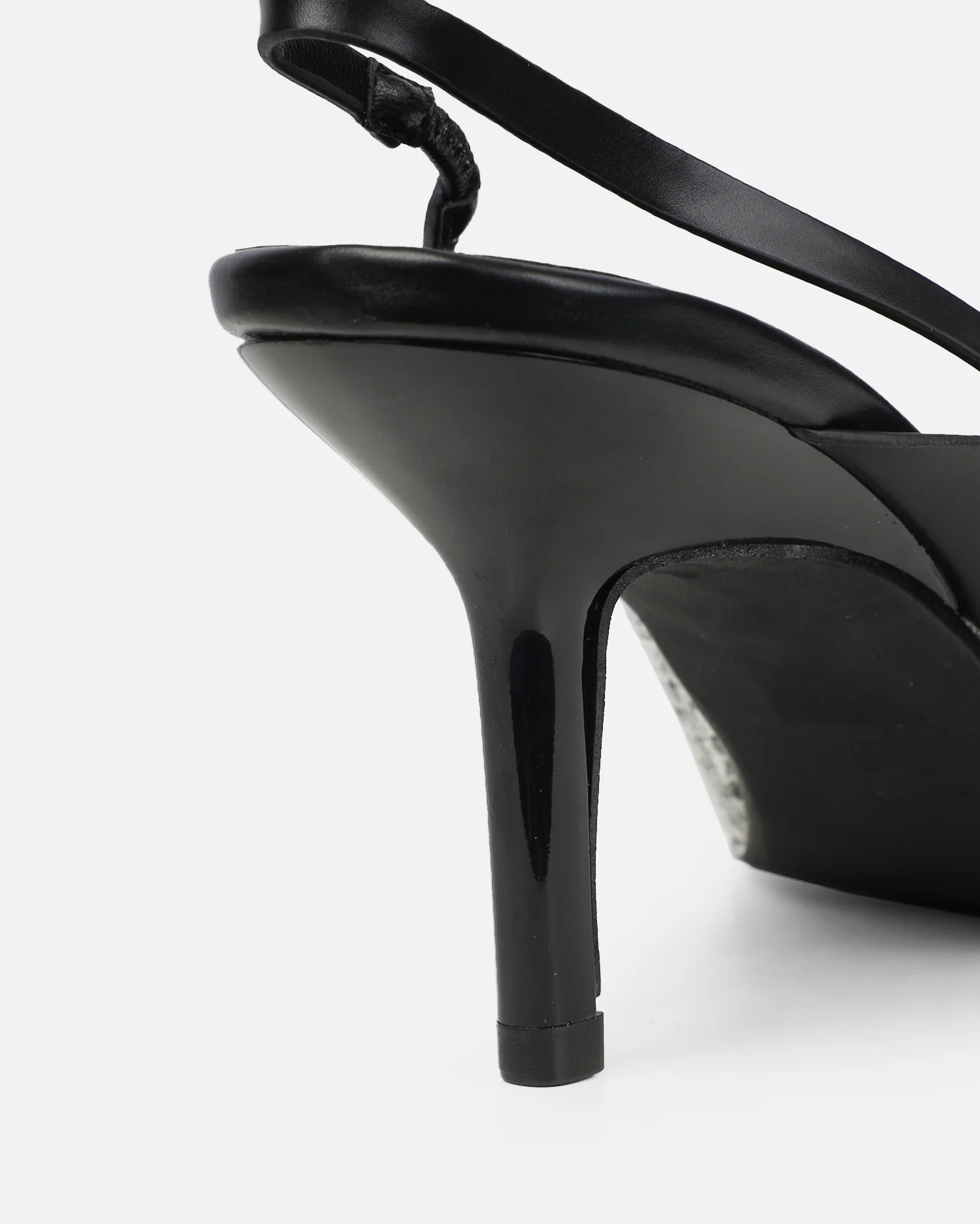 Romilly Stone Snake Effect Sling Back Court Shoes - Image 3