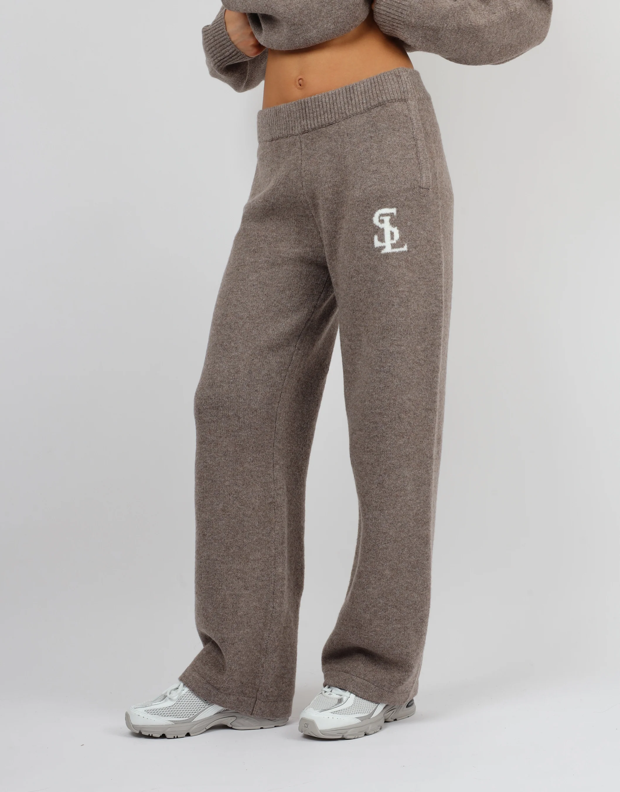 Romy Simmi Studios Chunky Knit Trousers In Mocha - Image 2
