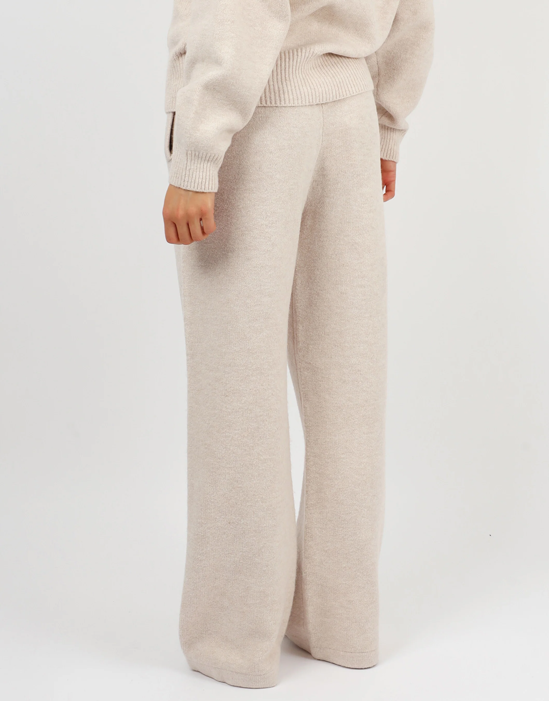 Romy Simmi Studios Chunky Knit Trousers In Cream - Image 3
