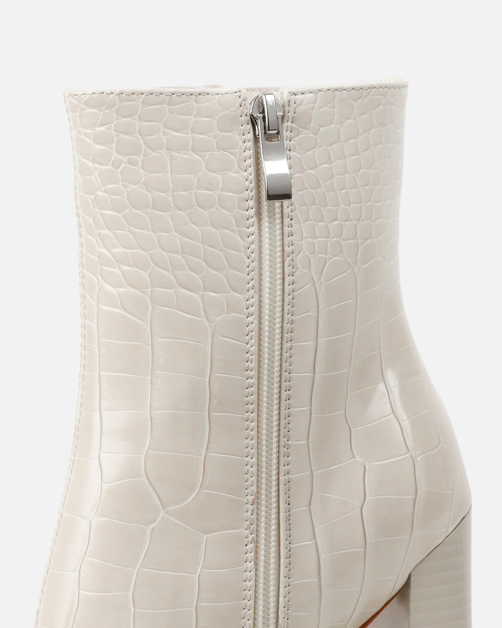 Ronald Stone Faux Croc Block Heeled Ankle Boots - Image 3